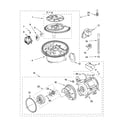 KitchenAid KUDP01ILWH6 pump and motor parts diagram