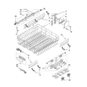 KitchenAid KUDS01DLSP3 upper rack and track parts diagram