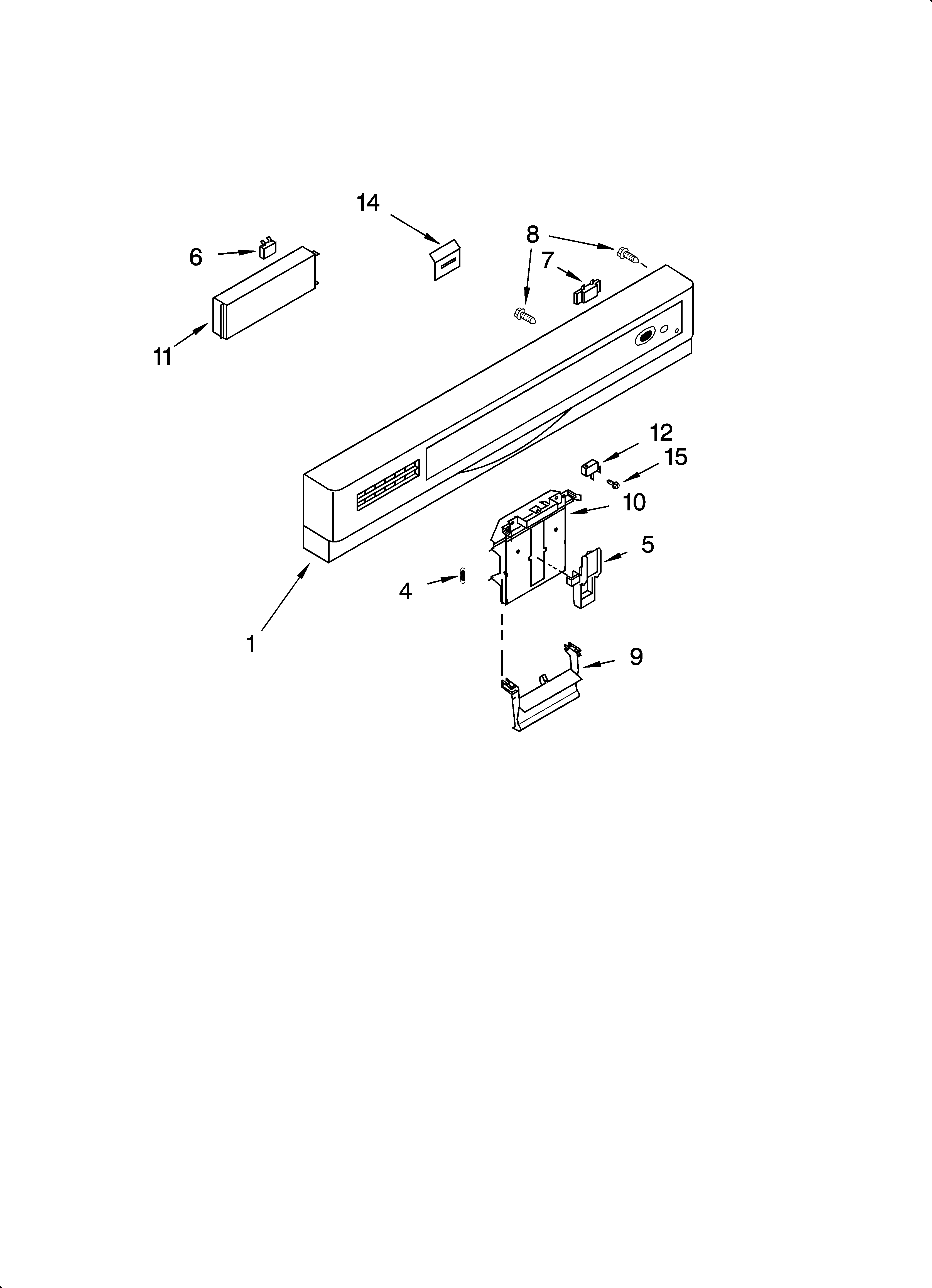 KitchenAid KUDS01ILBS3 control panel parts diagram