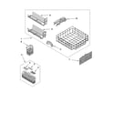 KitchenAid KUDS01ILBS5 lower rack parts, optional parts (not included) diagram