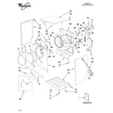 Whirlpool LEW0050PQ0 cabinet and door parts diagram