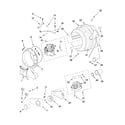 Whirlpool LEW0050PQ0 drum and motor parts, optional parts (not included) diagram