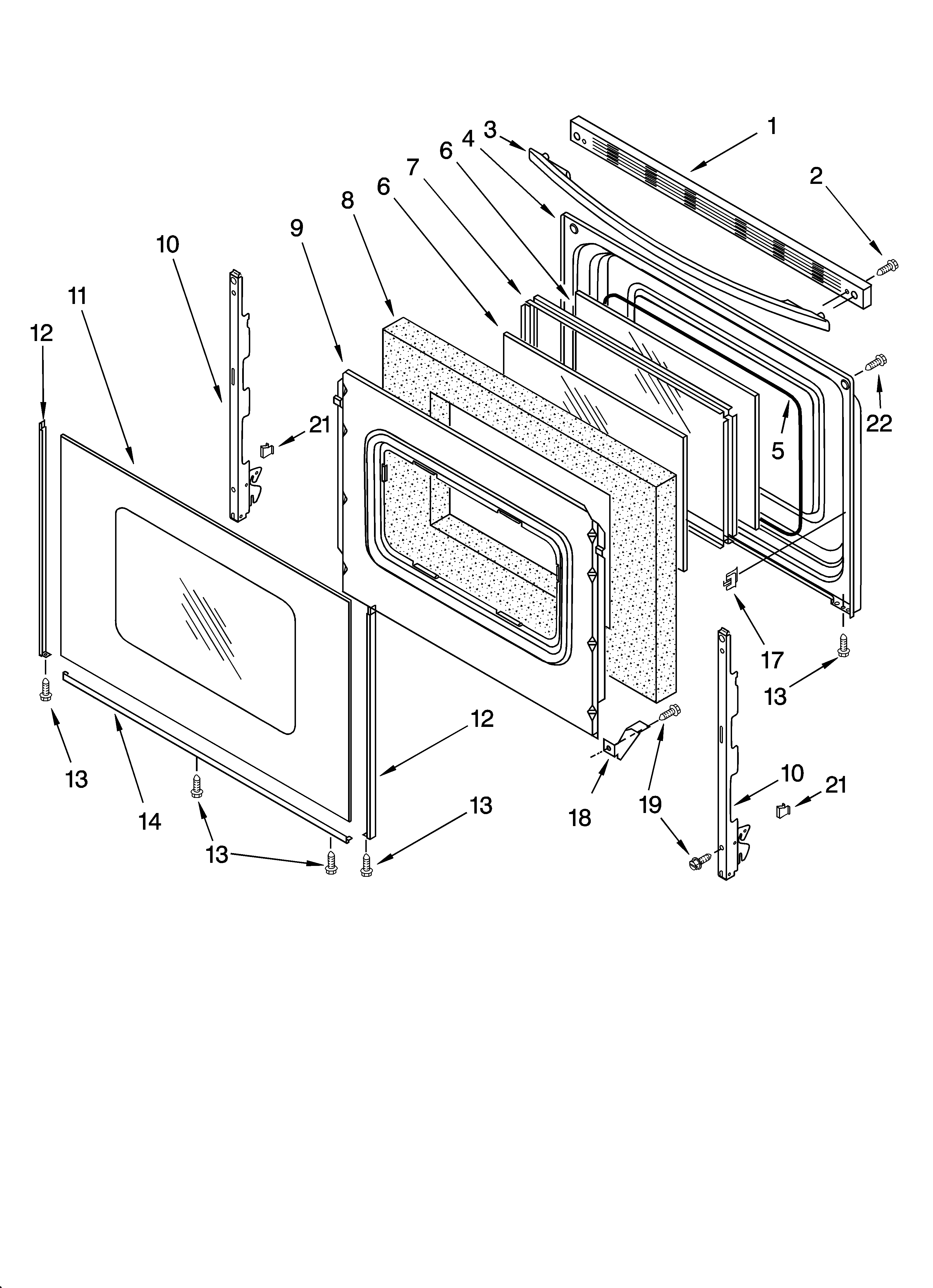Whirlpool RF370LXPQ1 door parts, optional parts diagram