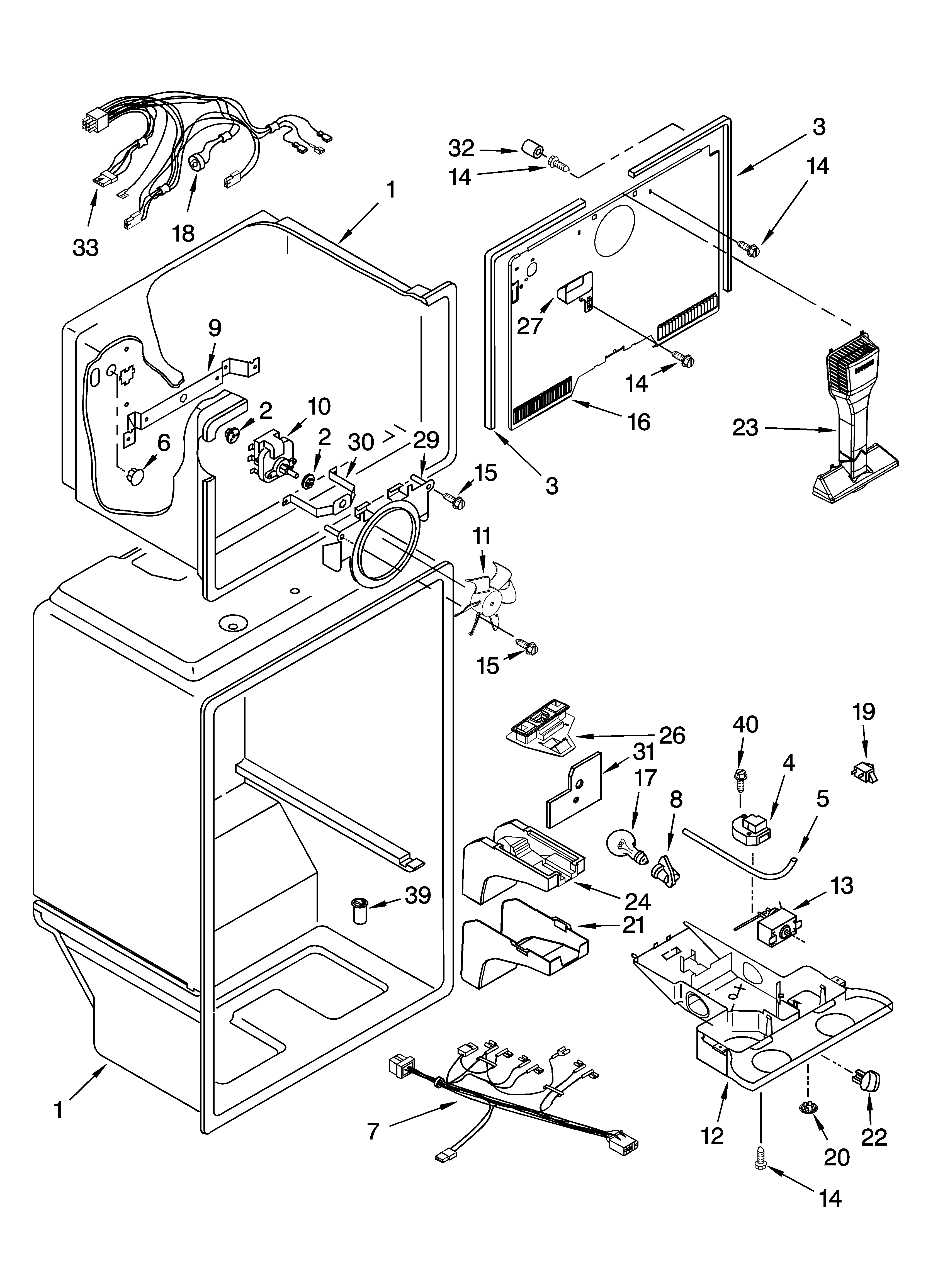 Roper RT18DKXKQ08 liner parts diagram