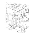Whirlpool 7MLSF7600PQ0 controls and rear panel parts diagram