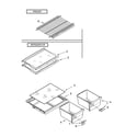 Whirlpool ER8GHKXMS03 shelf parts, optional parts diagram