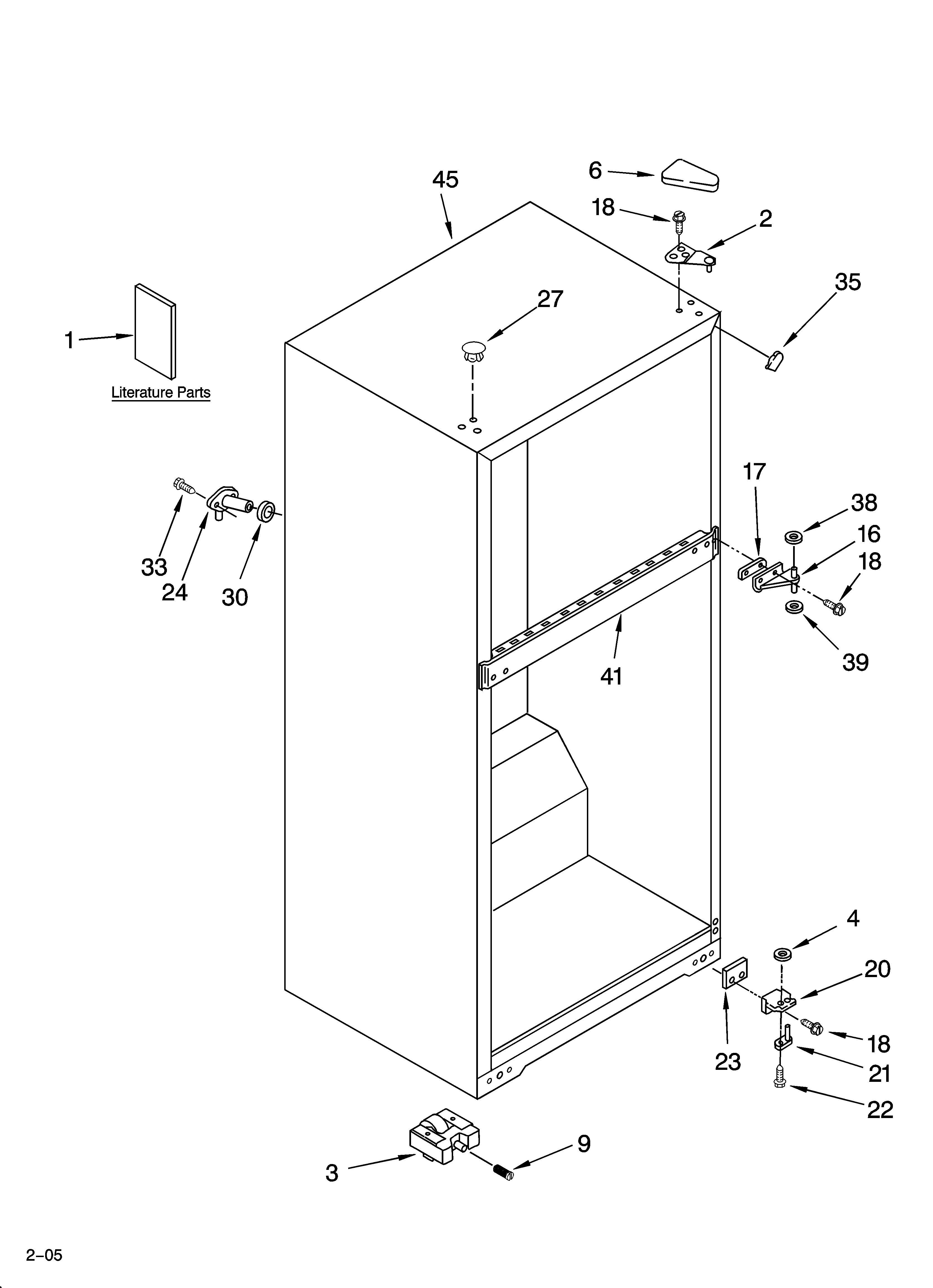 Whirlpool ER8MHMXMQ03 cabinet parts diagram
