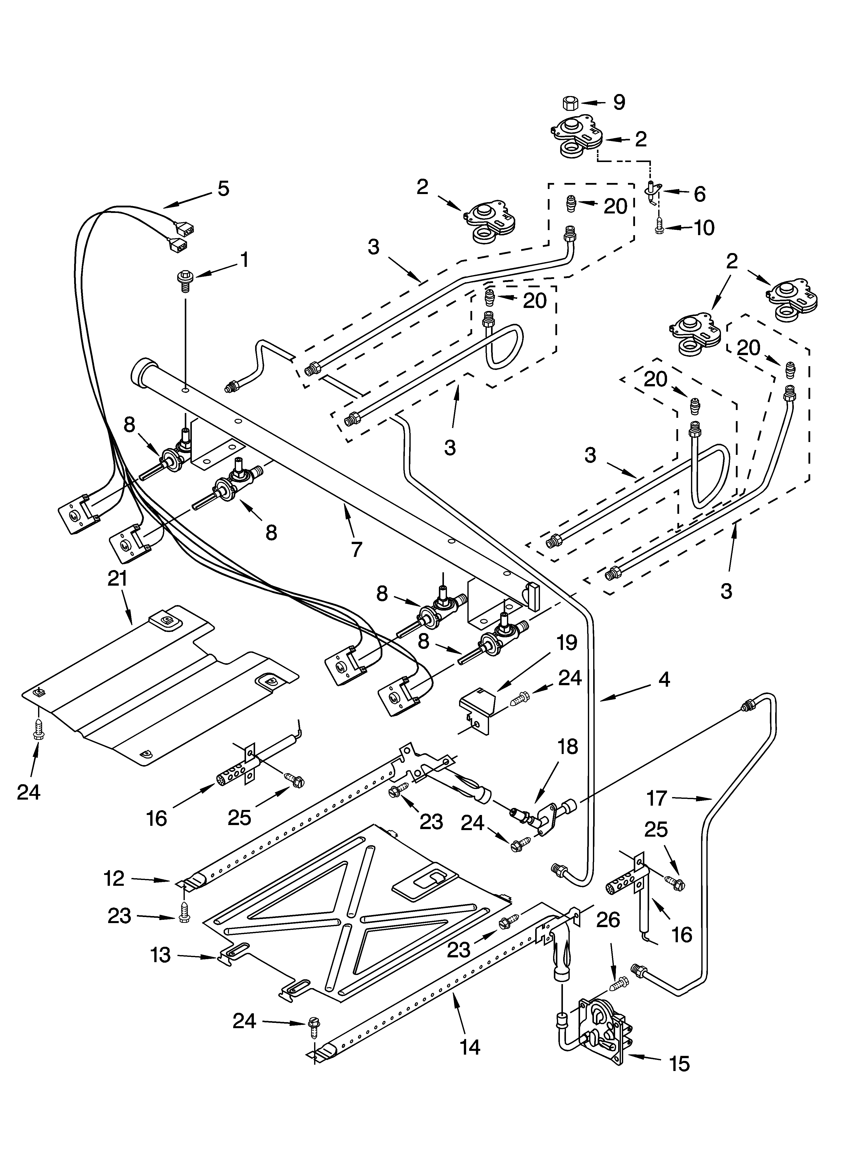 Inglis IGS365RS0 manifold parts diagram