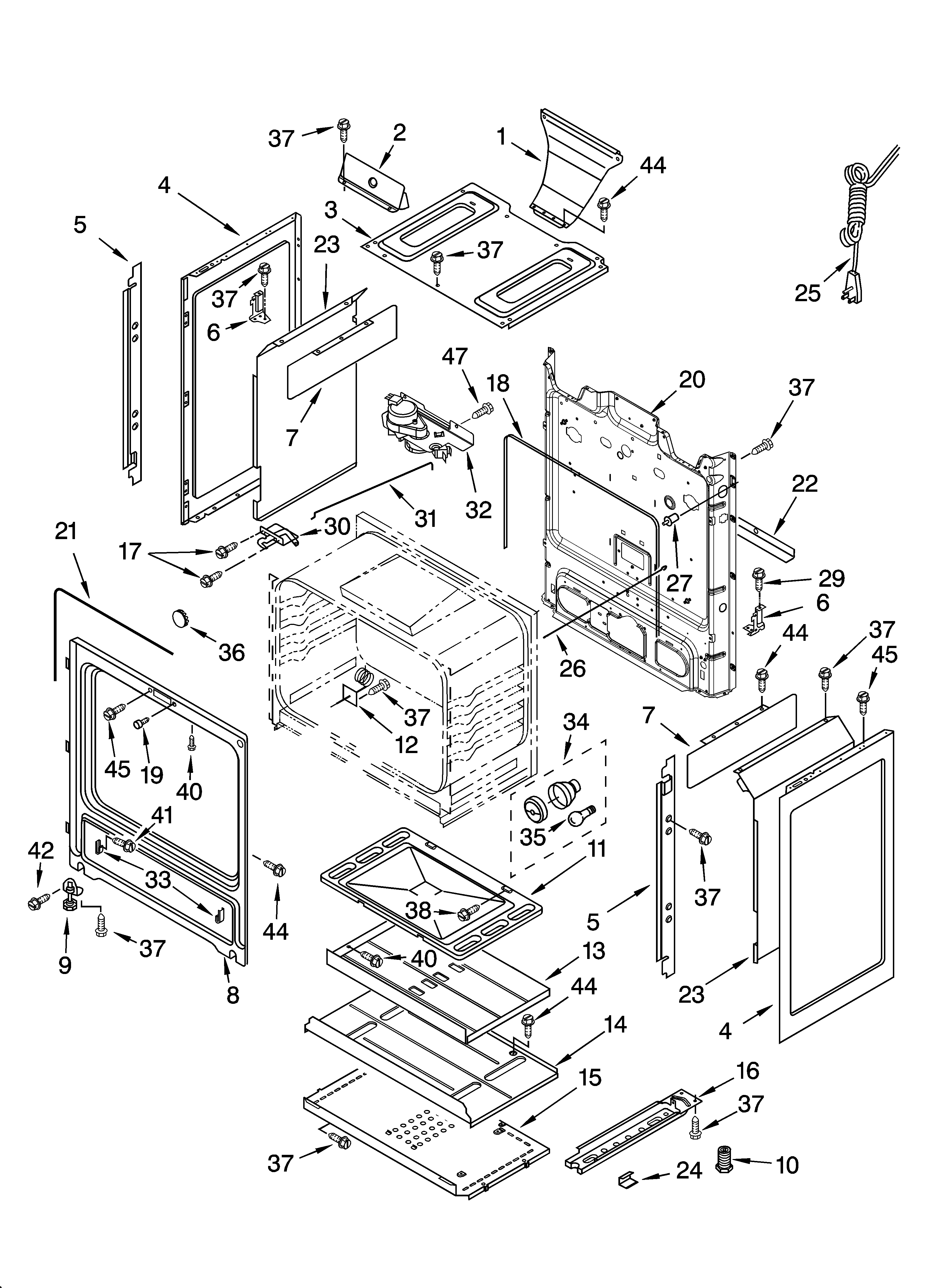 Inglis IGS365RS0 chassis parts diagram