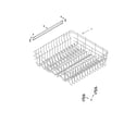Ikea IUD8000RS0 upper rack and track parts diagram
