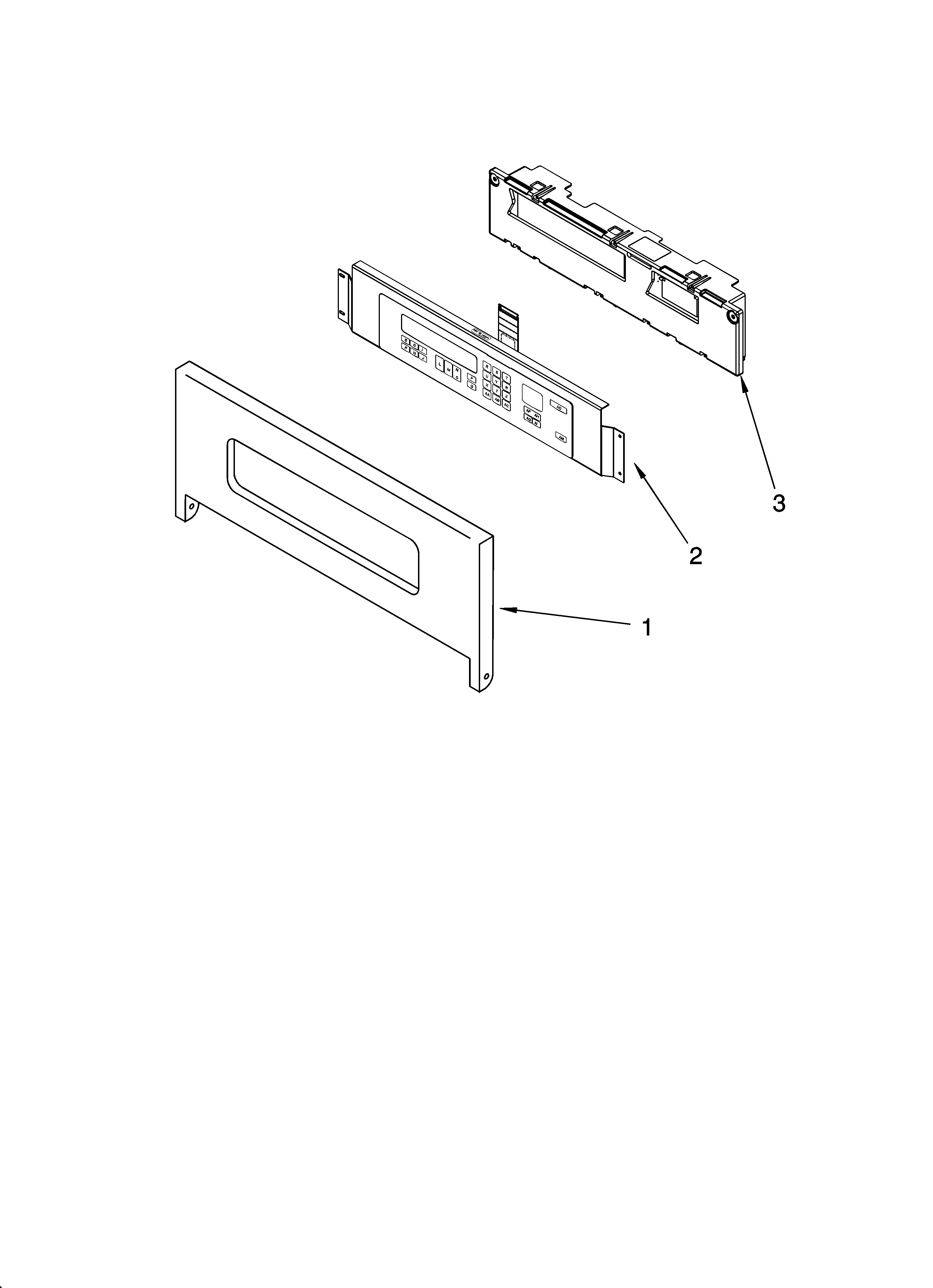 KitchenAid KEBC171KBL05 control panel parts diagram