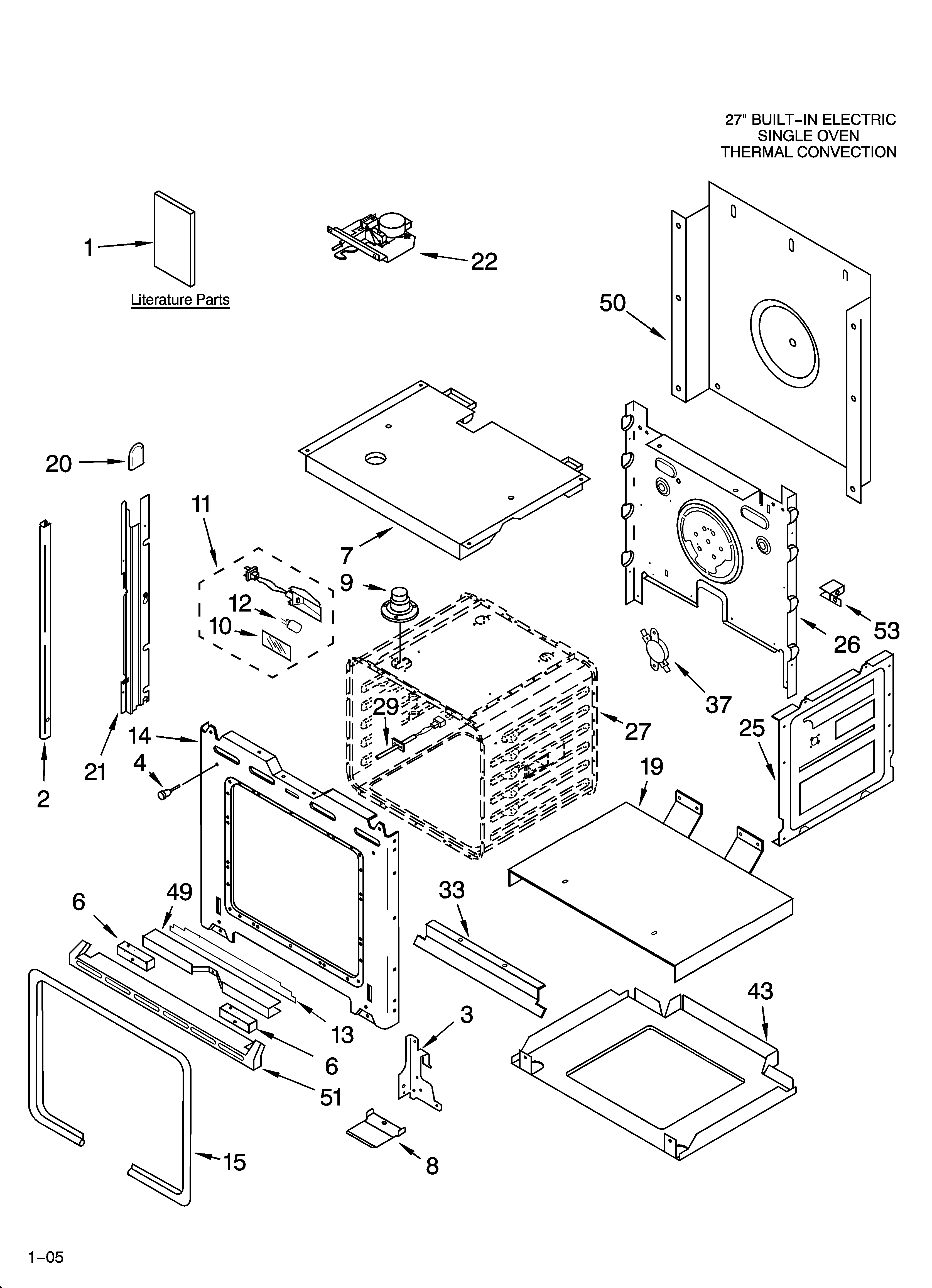 KitchenAid KEBC177KBT04 oven parts diagram