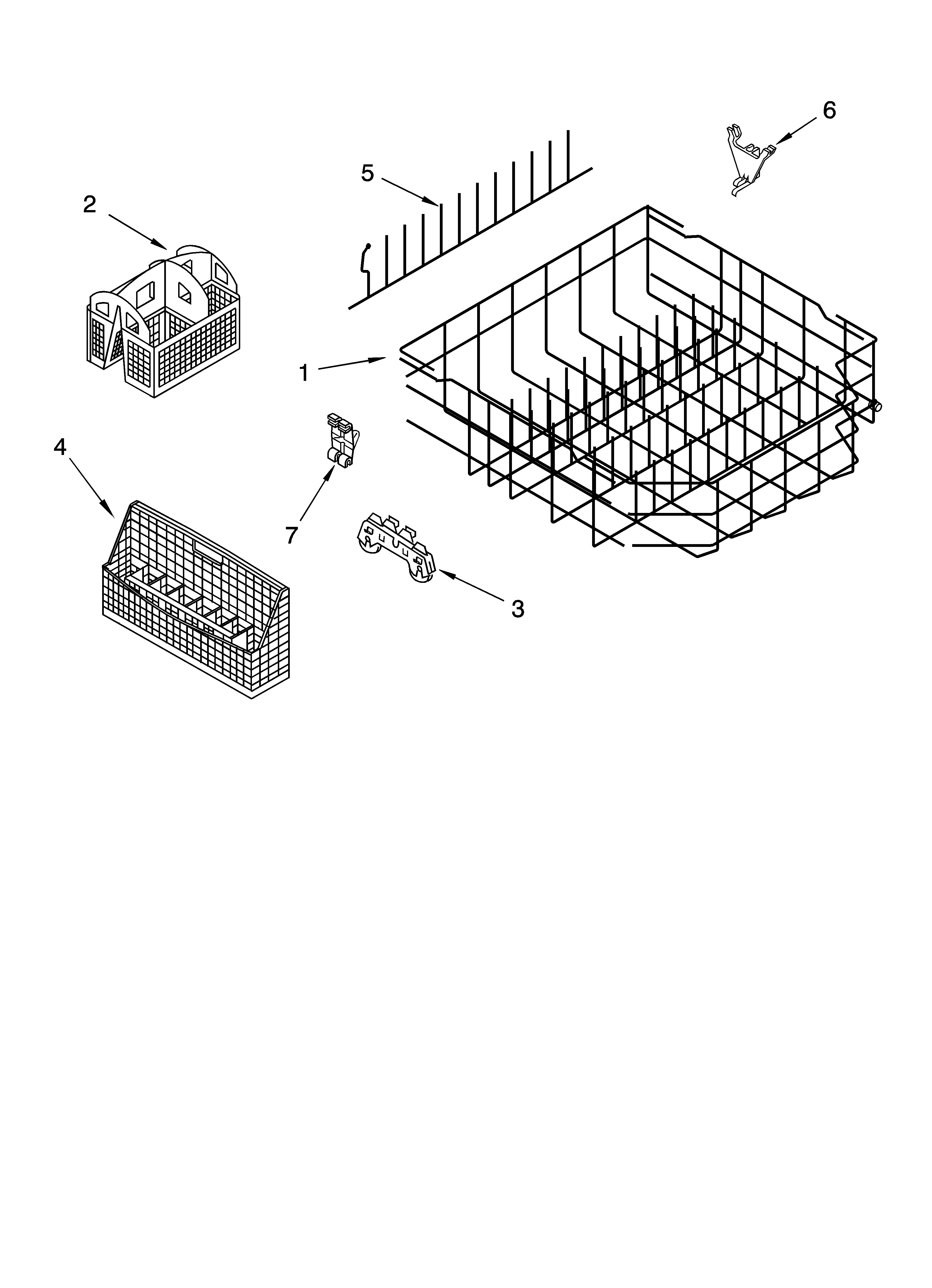 KitchenAid KUDM01TJBT1 lower rack parts diagram