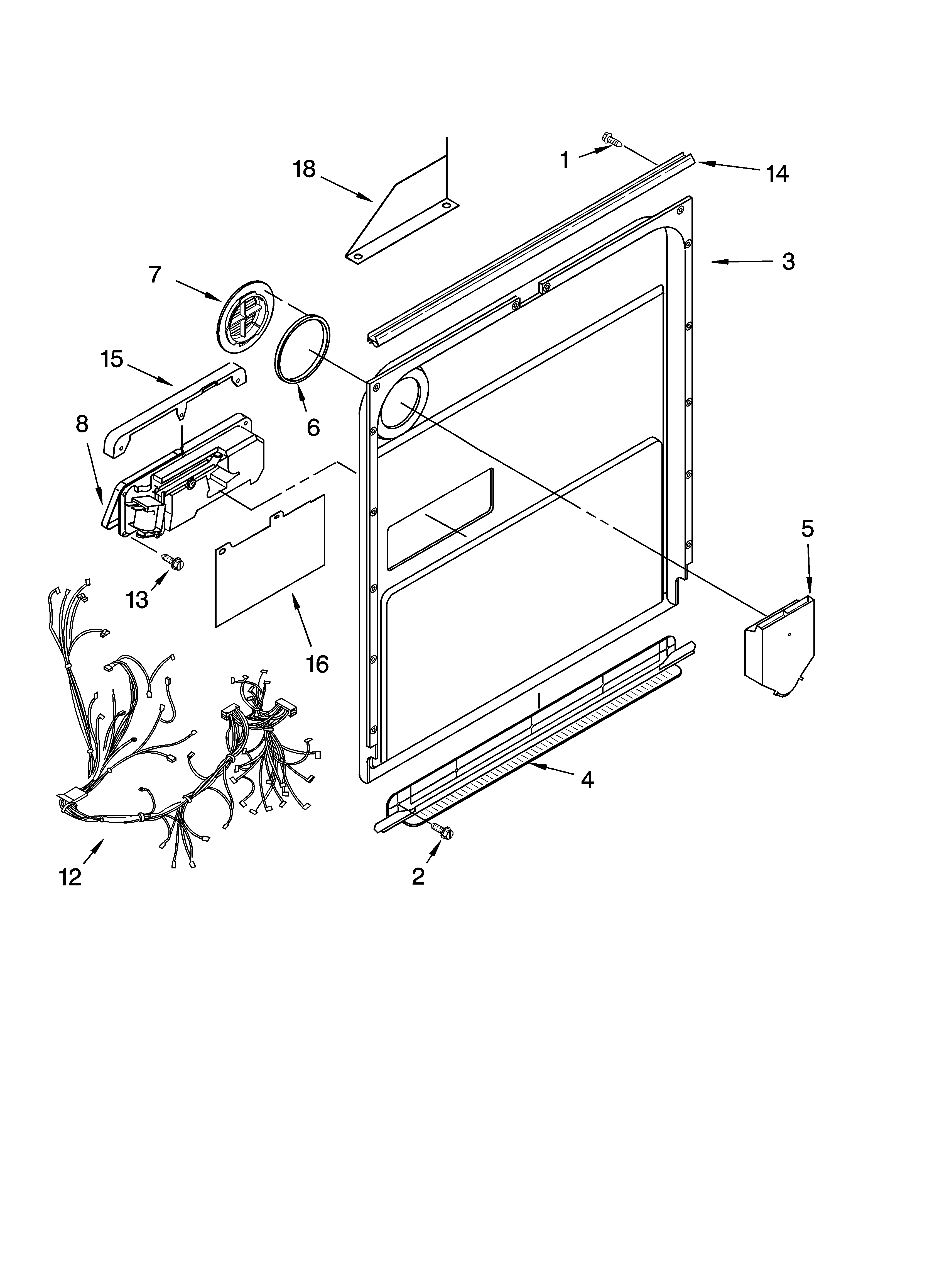 KitchenAid KUDS01VMSS6 door and latch parts diagram