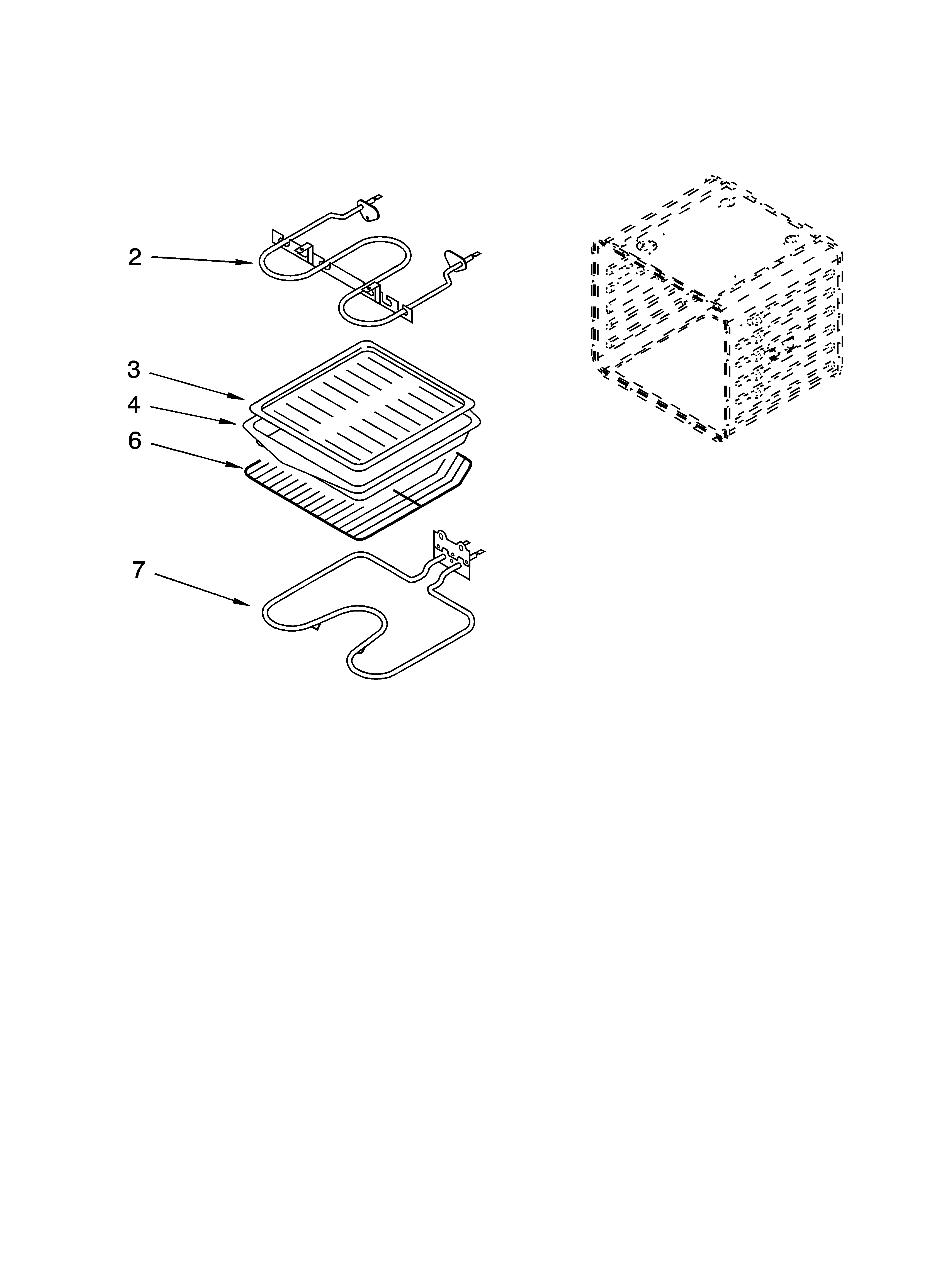 Whirlpool RBD245PDS15 internal oven parts diagram