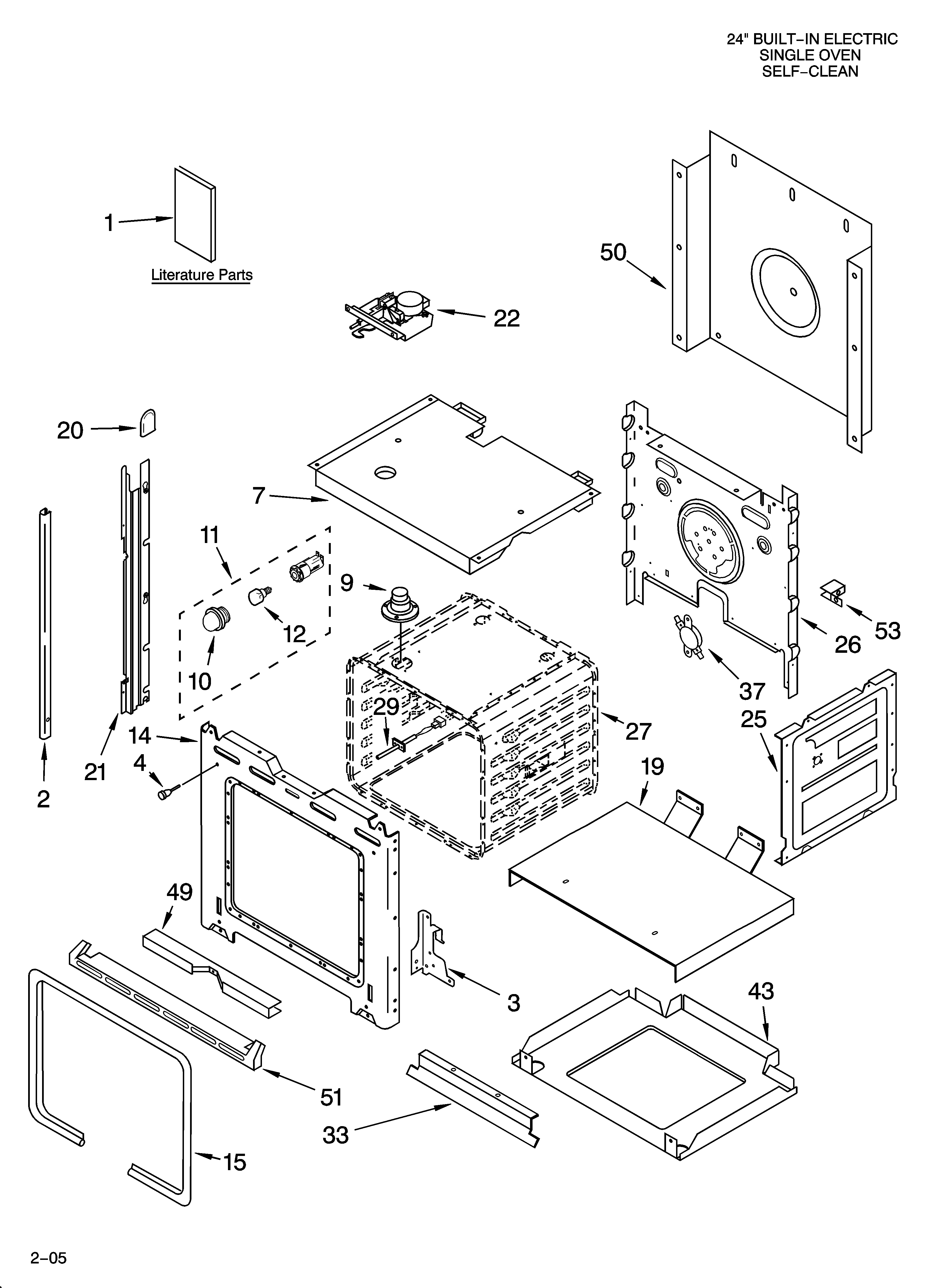 Whirlpool RBS245PDT18 oven parts diagram