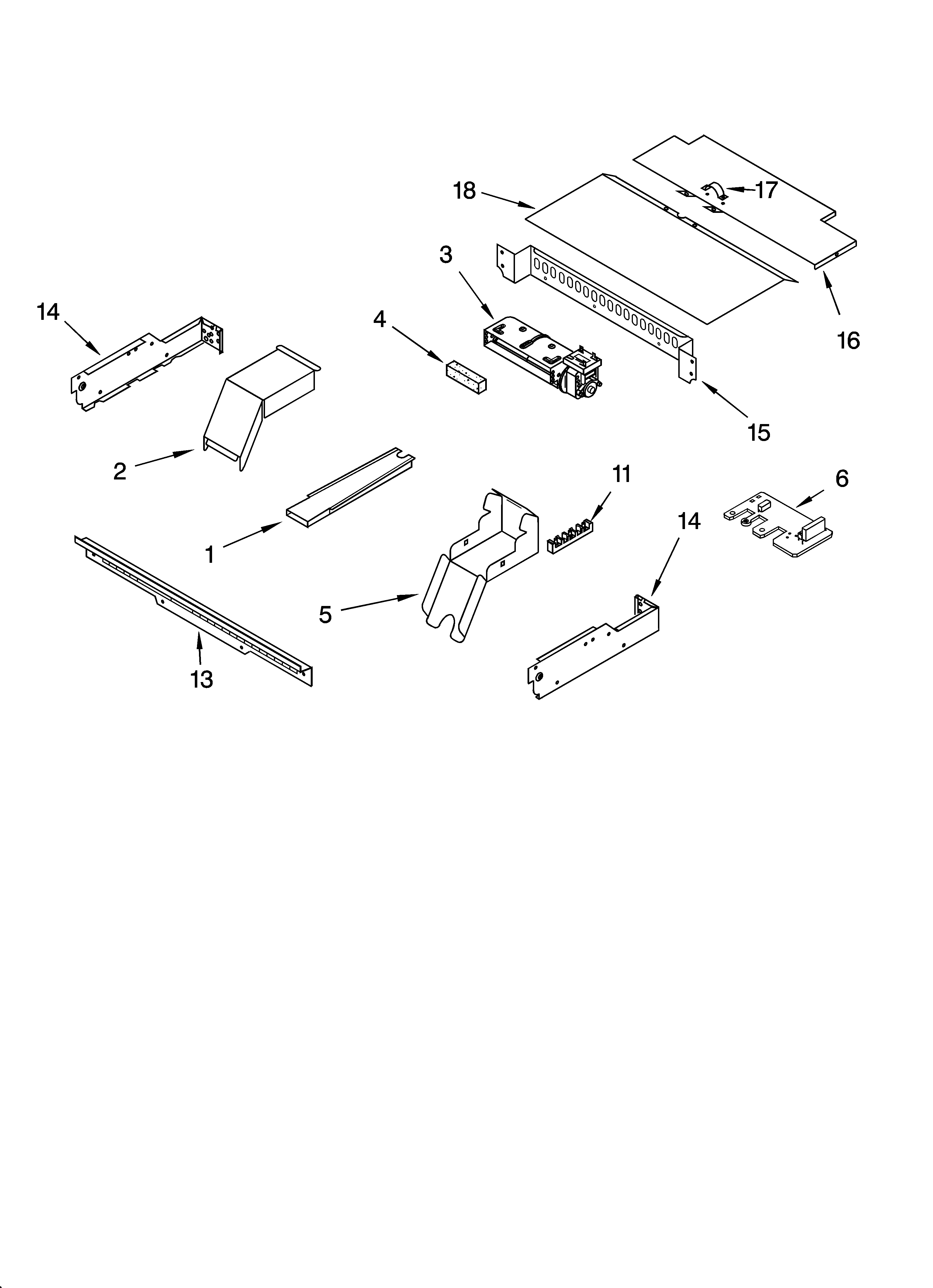 Whirlpool RBS245PDT18 top venting parts, optional parts diagram