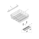 Whirlpool DU1048XTPS0 upper rack and track parts diagram