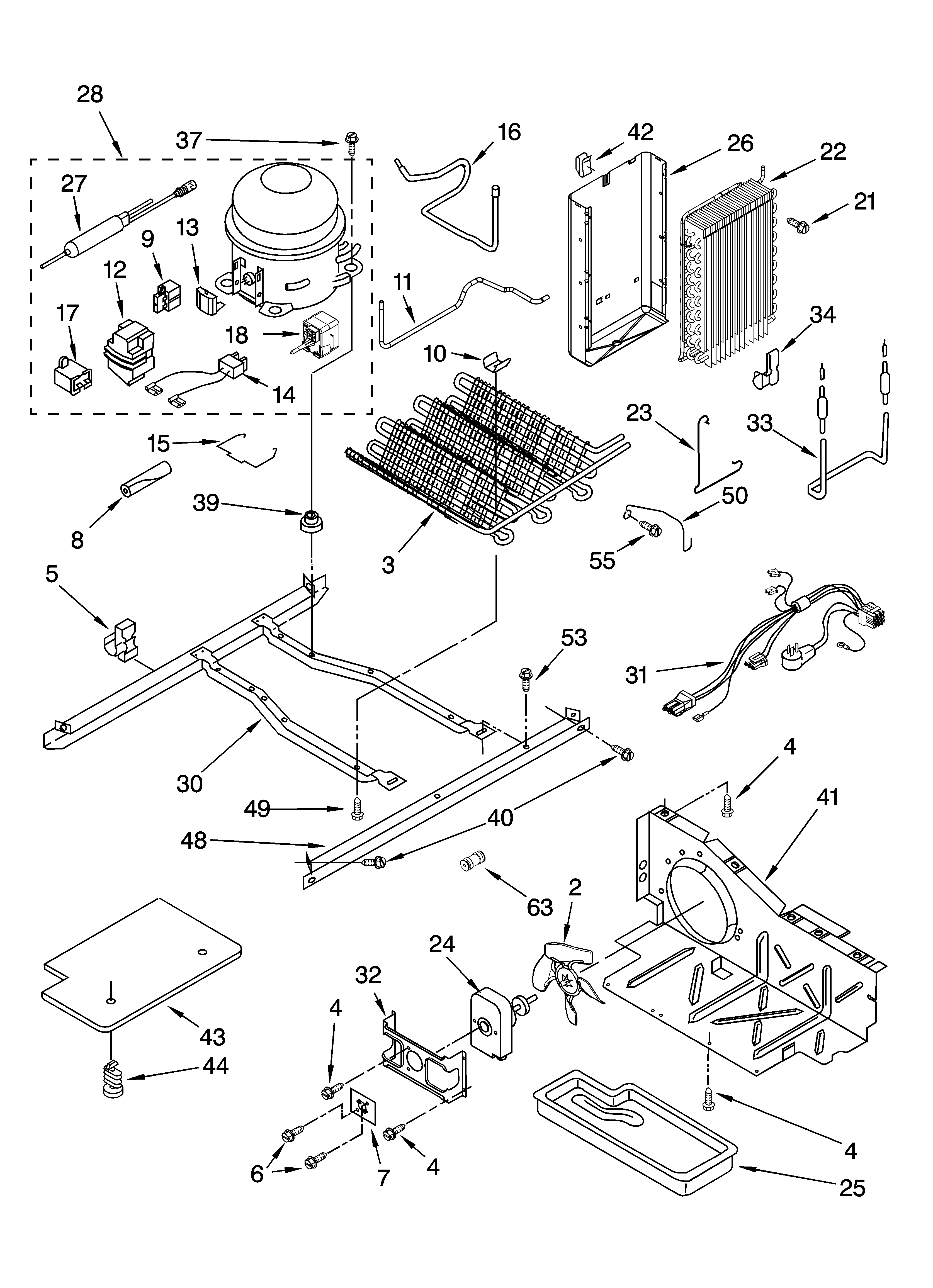 Whirlpool ED2JHGXRB00 unit parts diagram