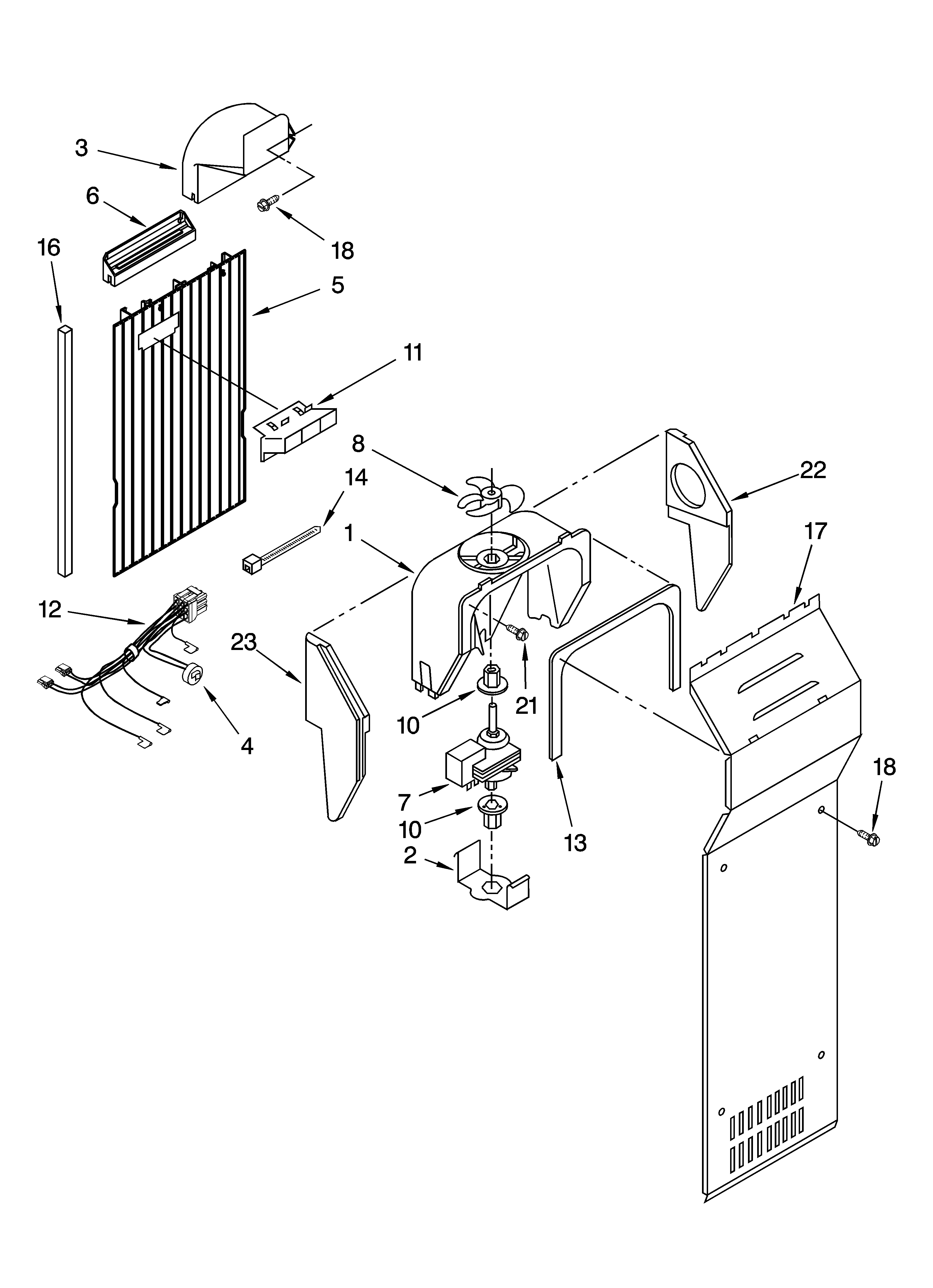 Whirlpool ED2JHGXRB00 air flow parts diagram