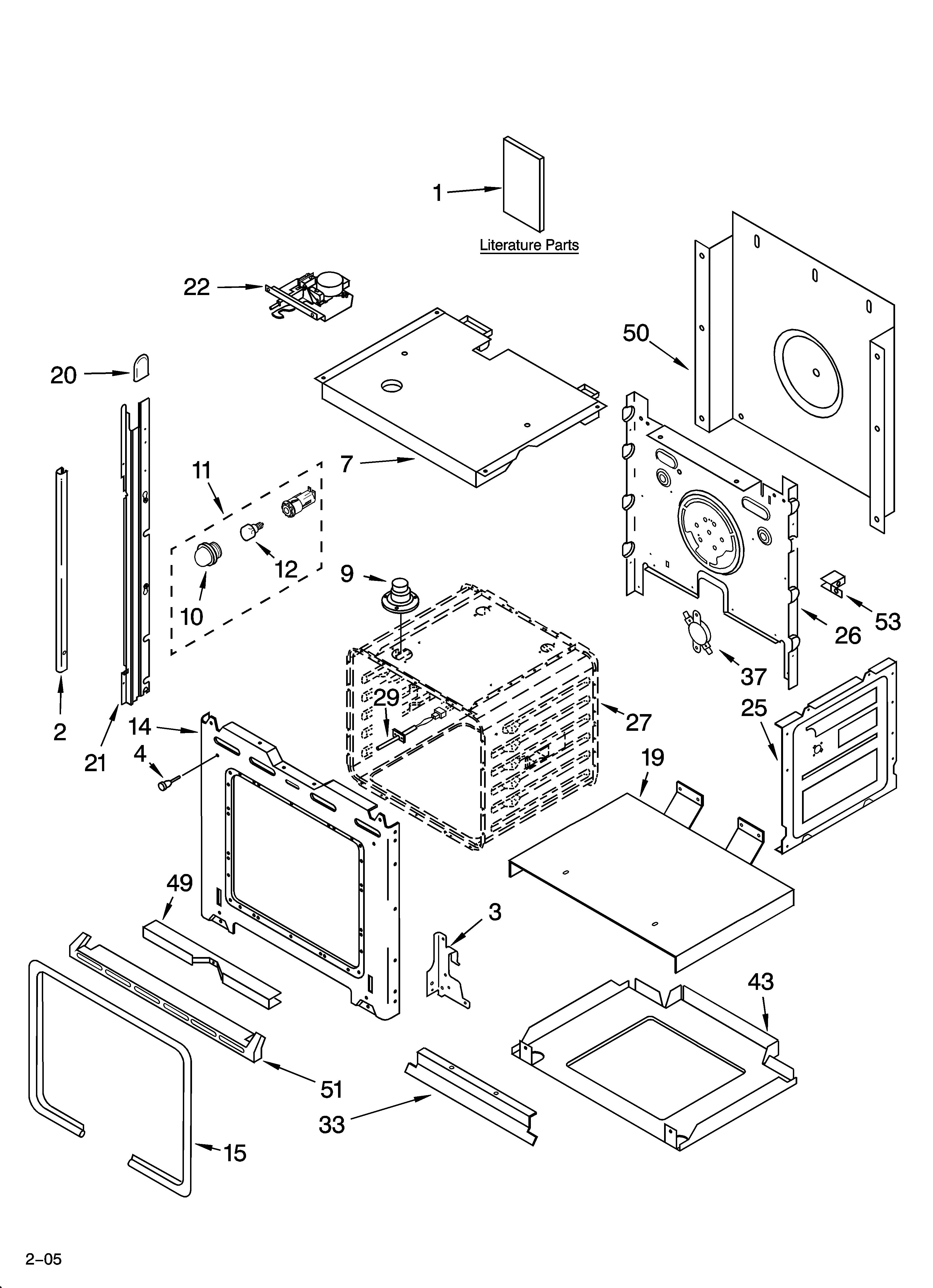 Whirlpool GBS277PDS12 oven parts diagram