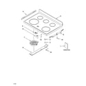 Whirlpool GERC4110PB1 cooktop parts diagram