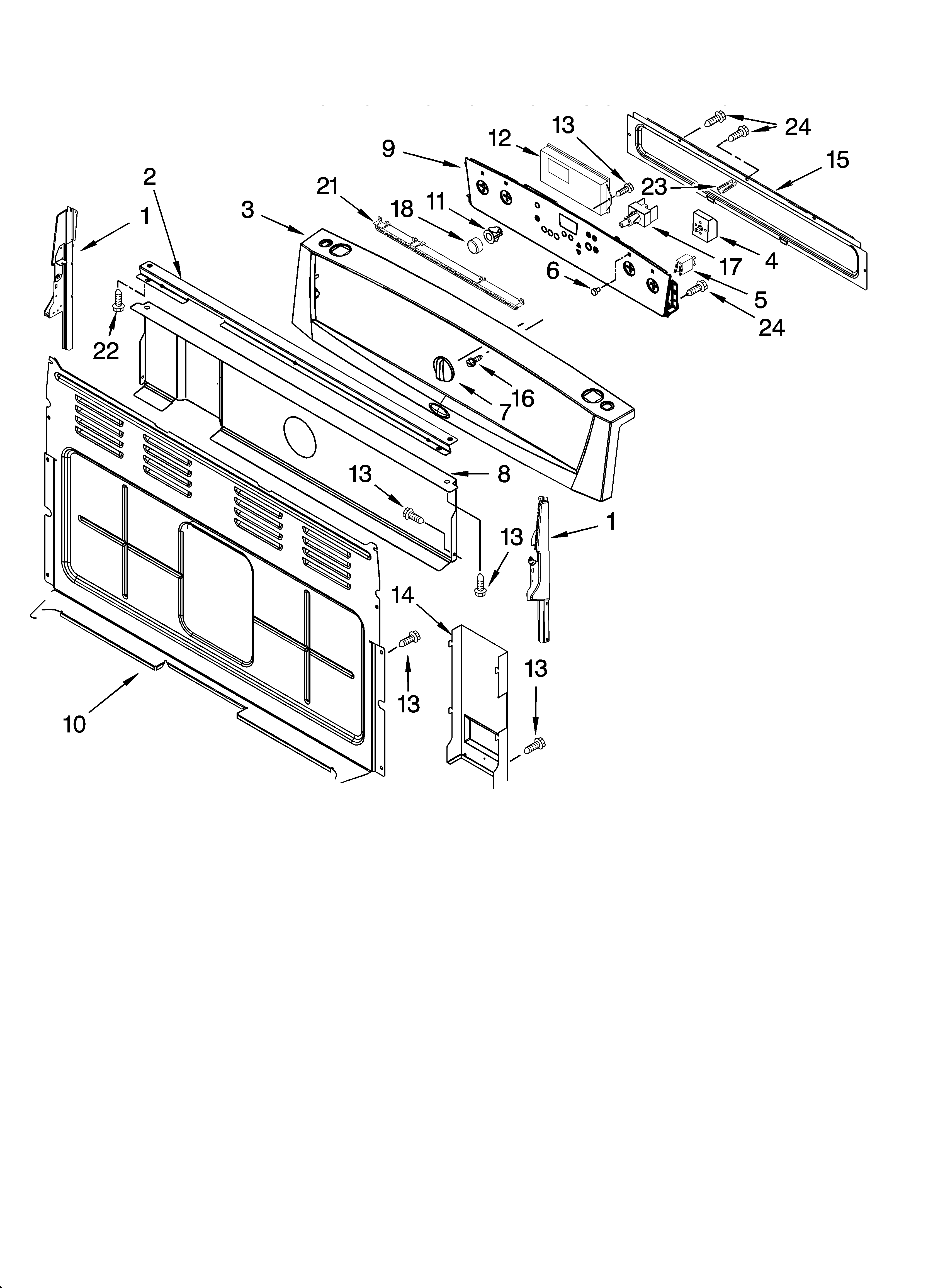 Whirlpool GR478LXPQ1 control panel parts diagram