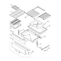 Whirlpool GR478LXPT1 drawer & broiler parts diagram