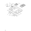 Whirlpool GS440LEMB3 cooktop parts diagram