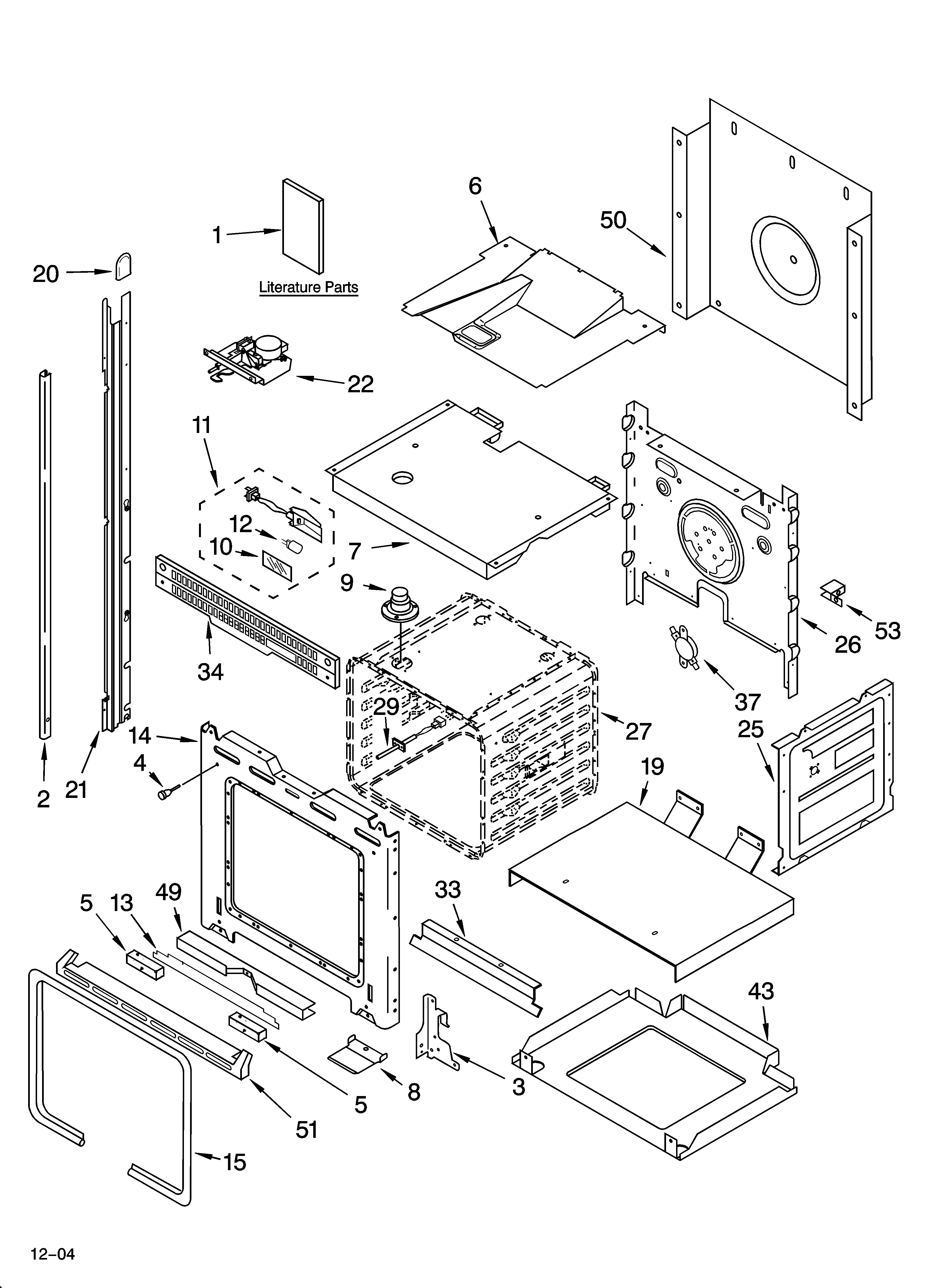 KitchenAid KEBC206KWH03 oven parts diagram