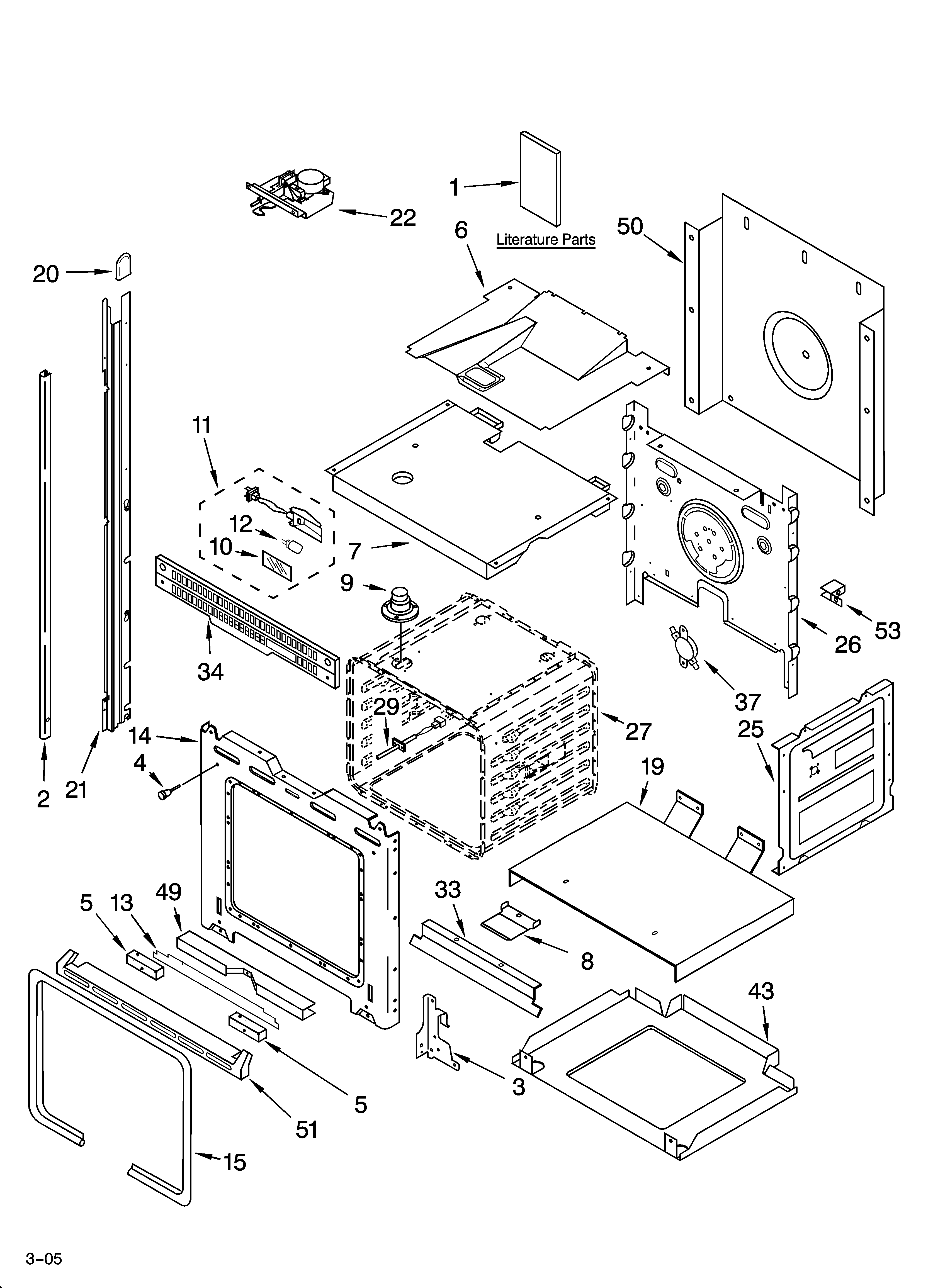 KitchenAid KEBC208KBT03 oven parts diagram