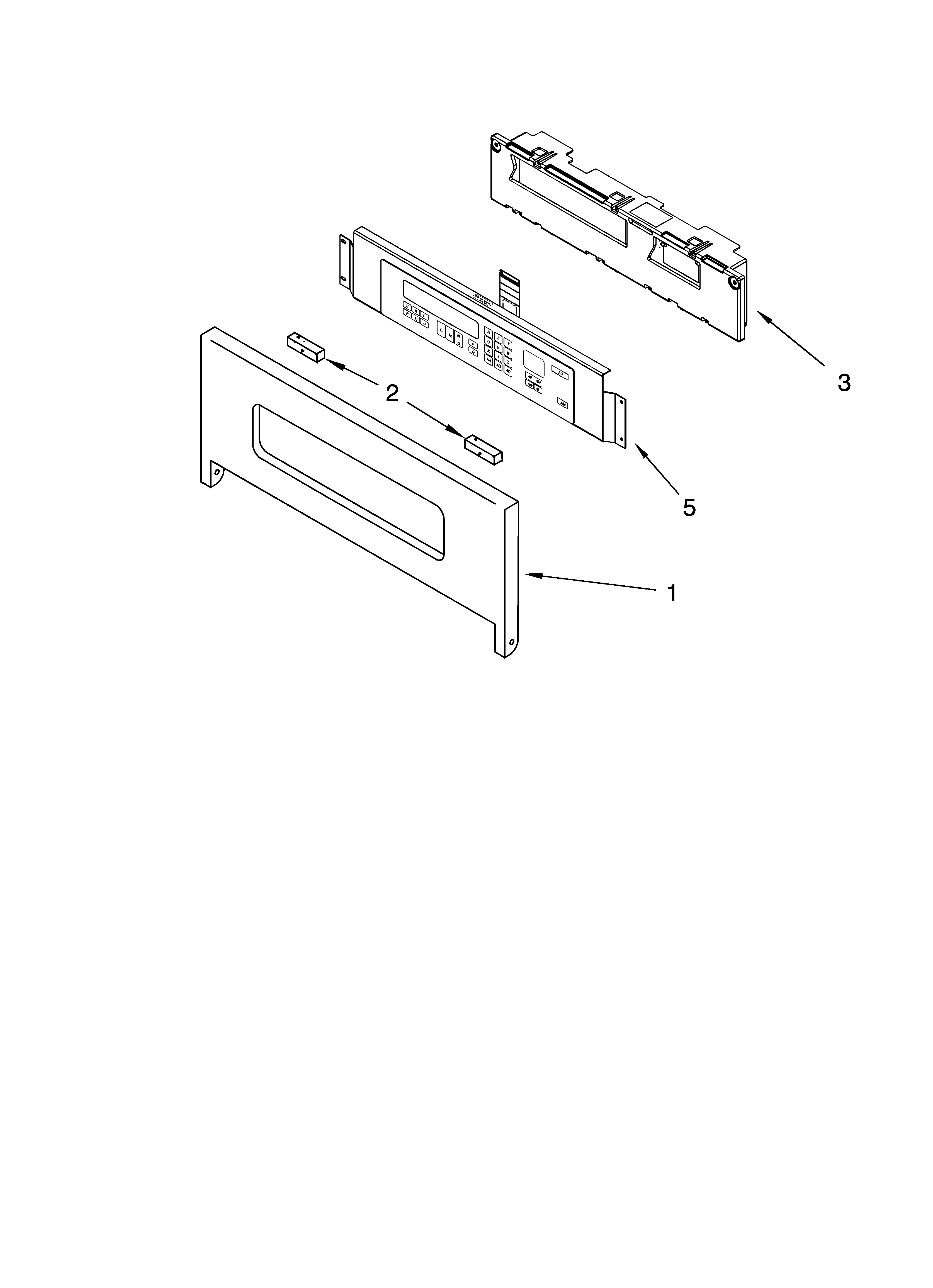KitchenAid KEBC208KBT03 control panel parts diagram