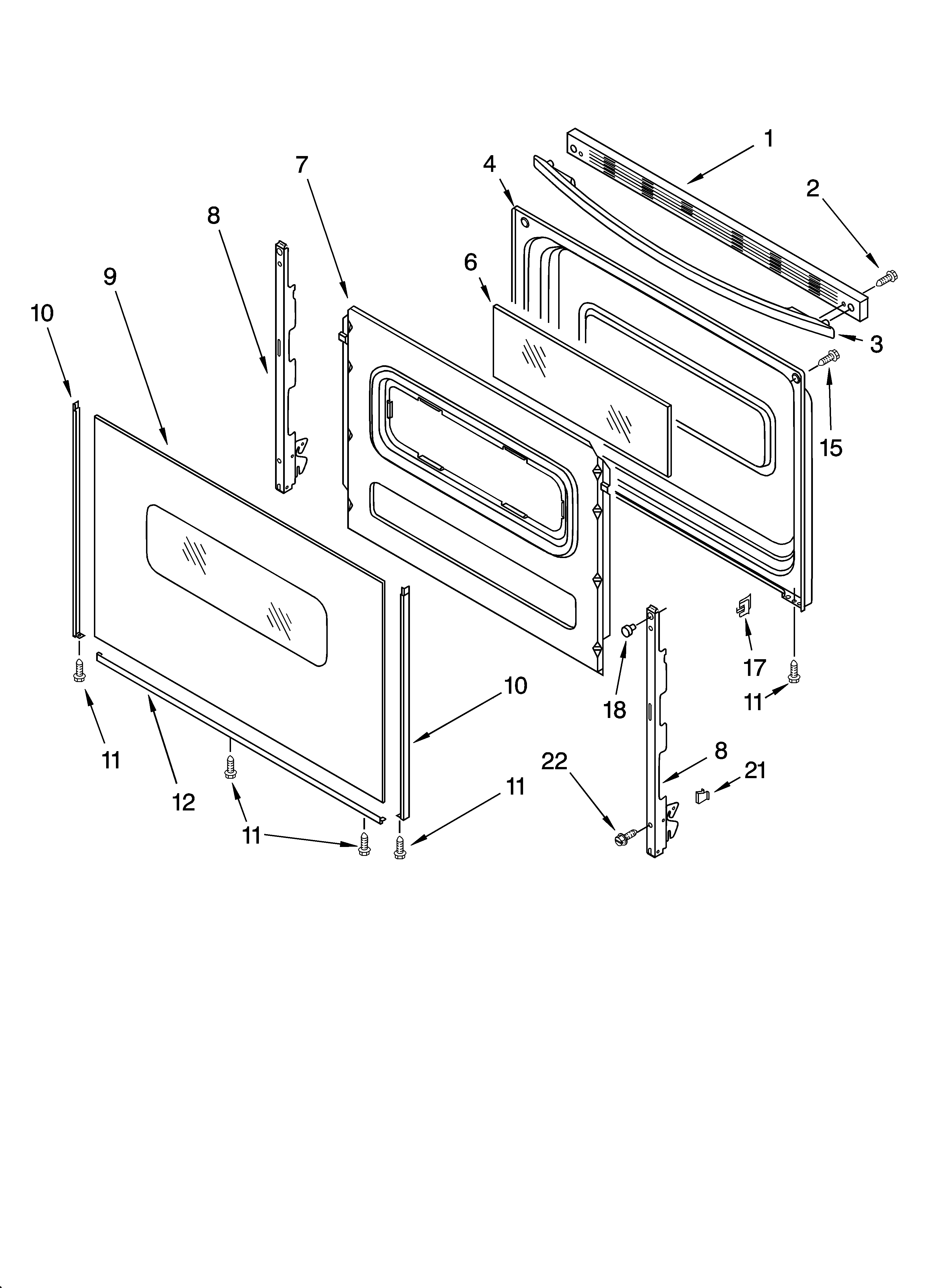 Whirlpool RF315PXPB1 door parts, optional parts diagram