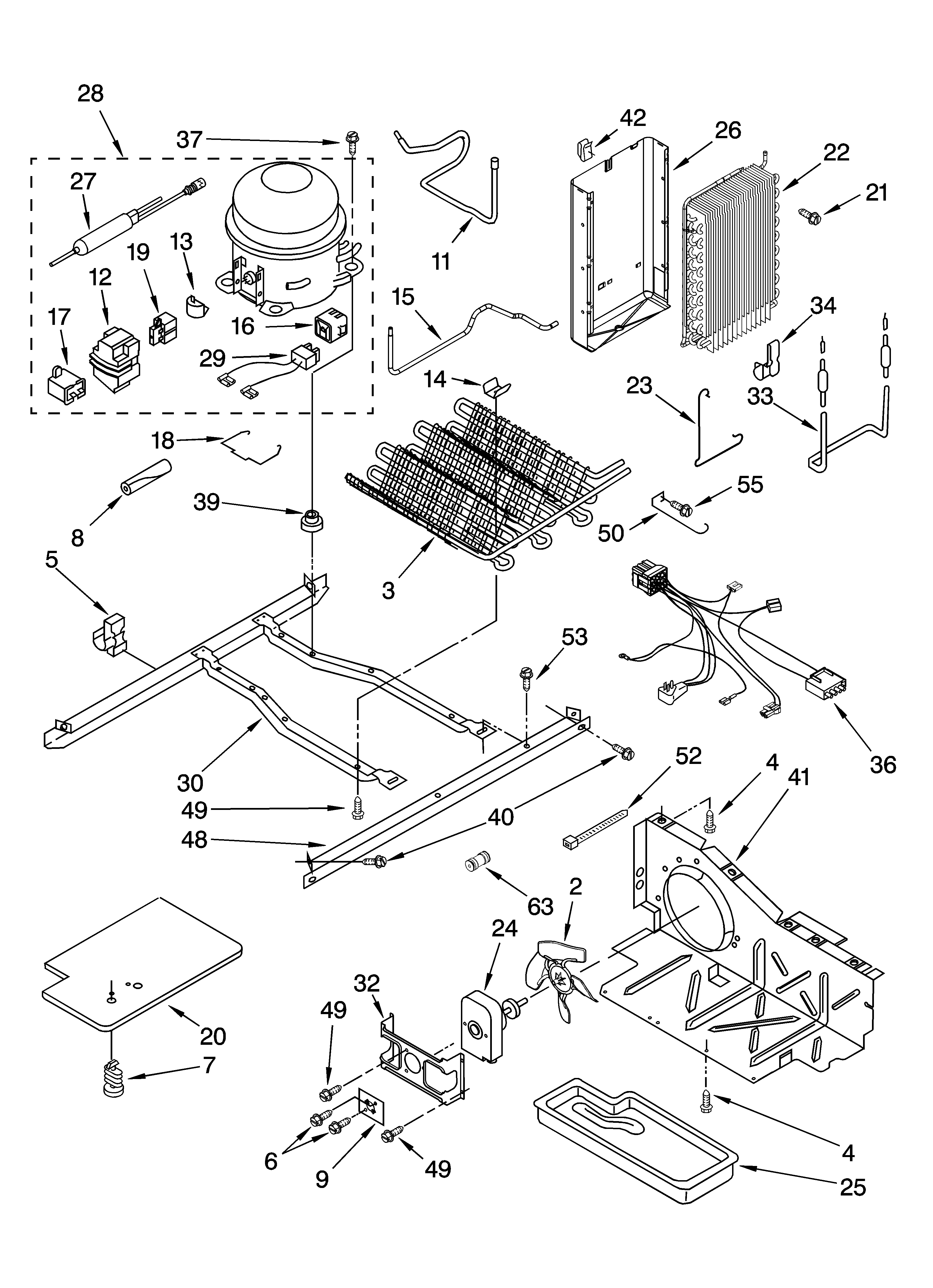 Whirlpool 7ED2GTQXPQ00 unit parts diagram