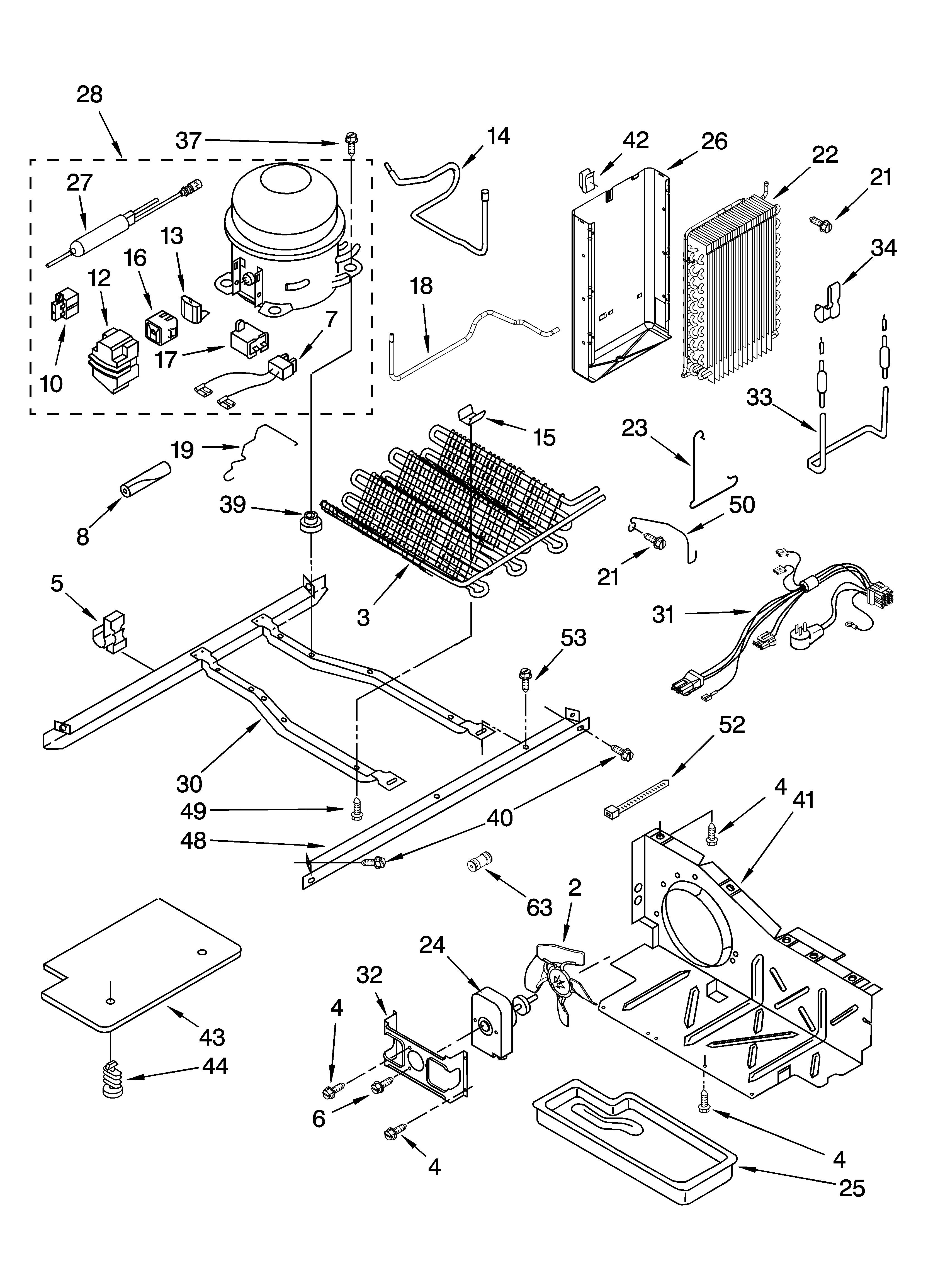 Whirlpool ED5PHEXRQ00 unit parts diagram