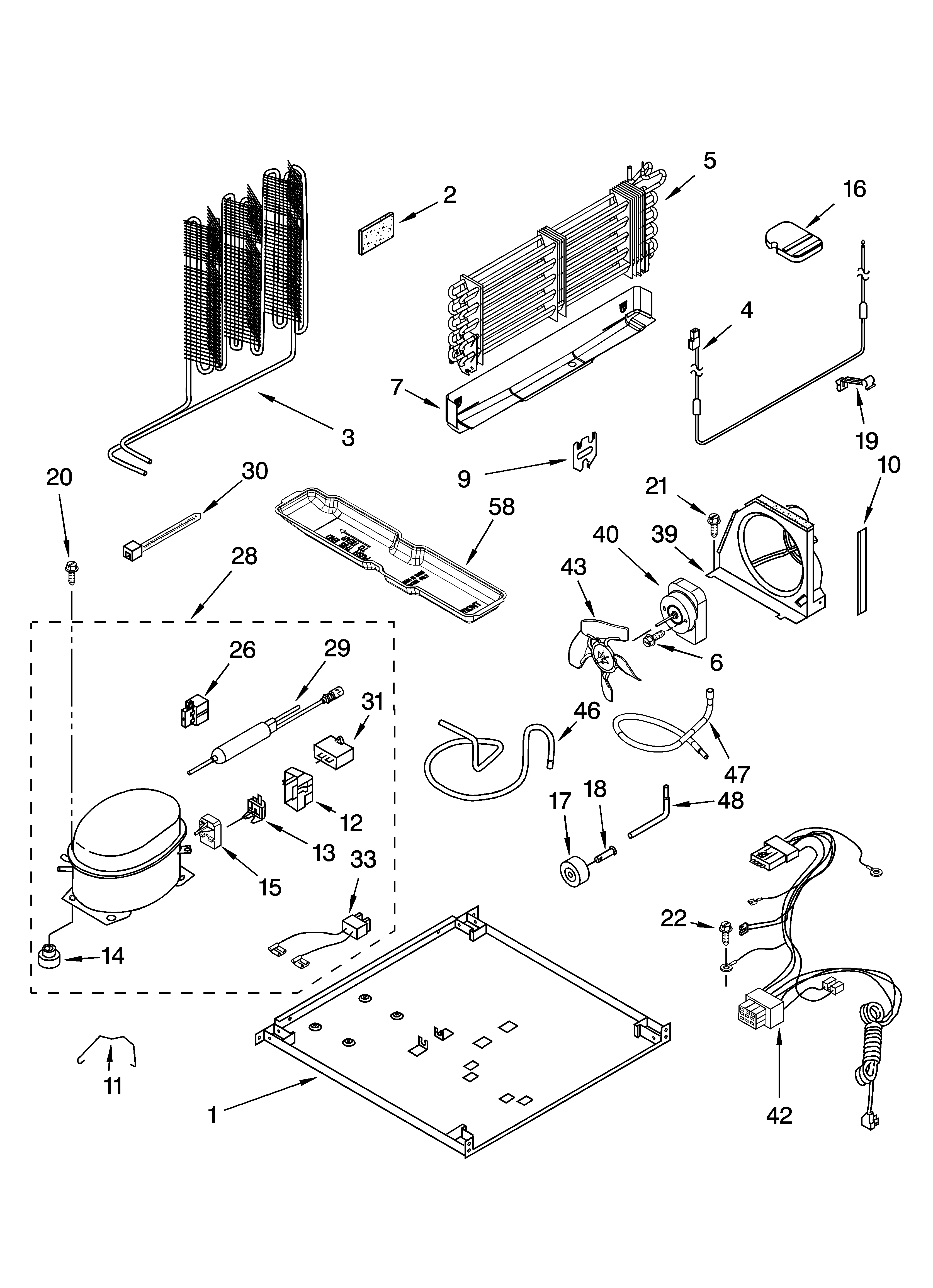 Whirlpool ET1CHMXKT04 unit parts diagram