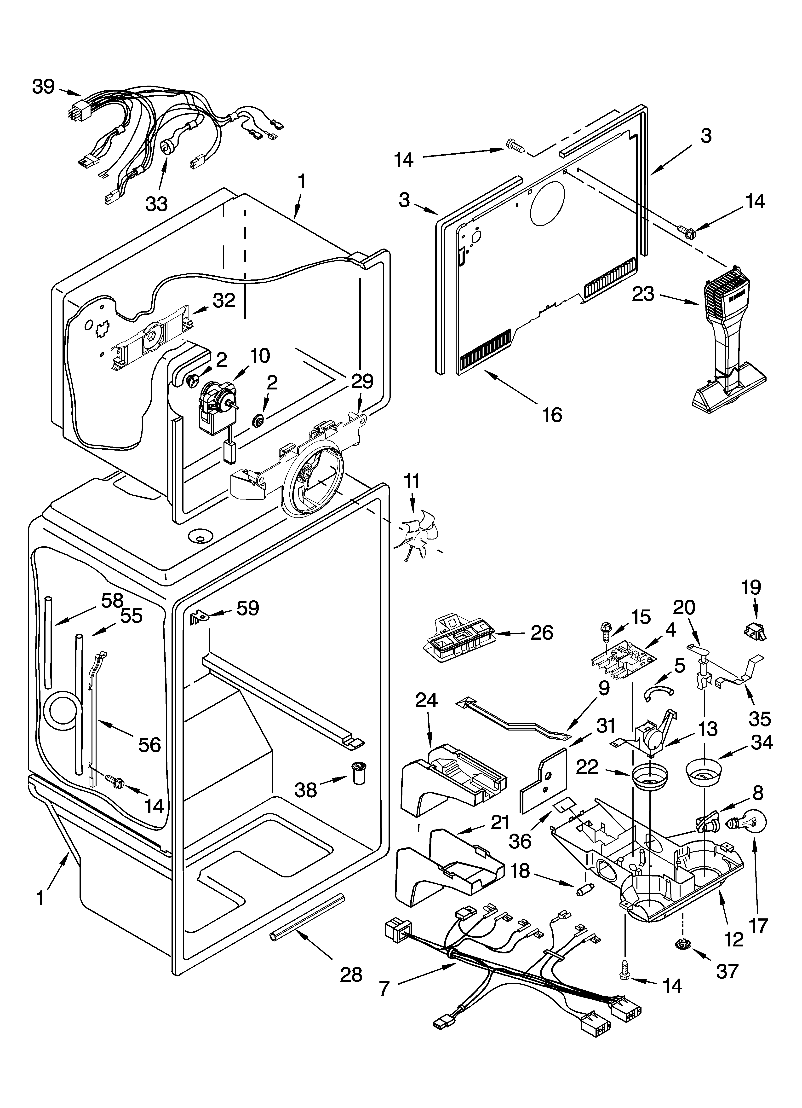 Whirlpool ET1FHTXMT02 liner parts diagram