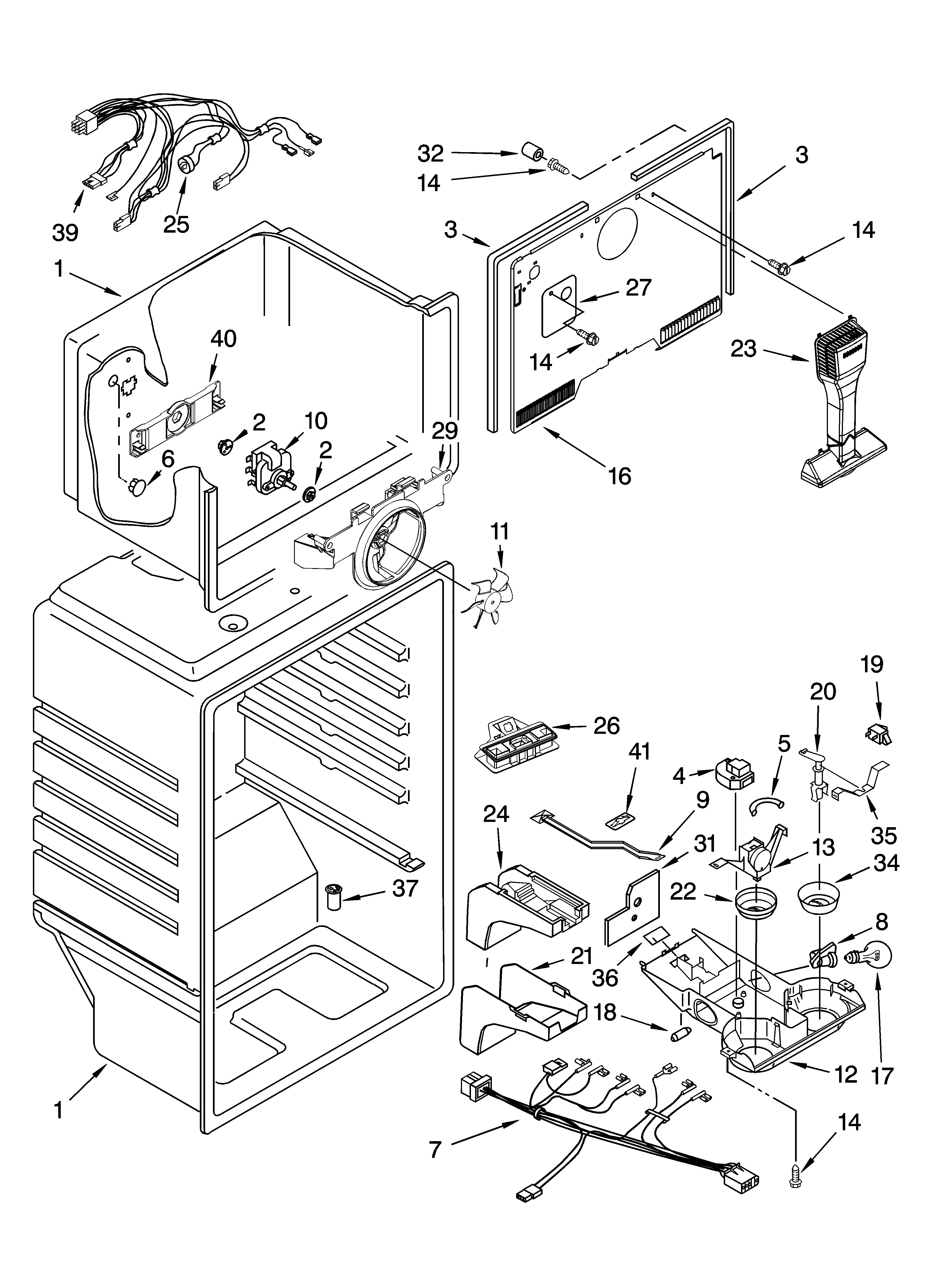 Whirlpool ET1FTKXKQ04 liner parts diagram