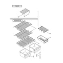 Whirlpool ET8BPKXKT03 shelf parts, optional parts diagram