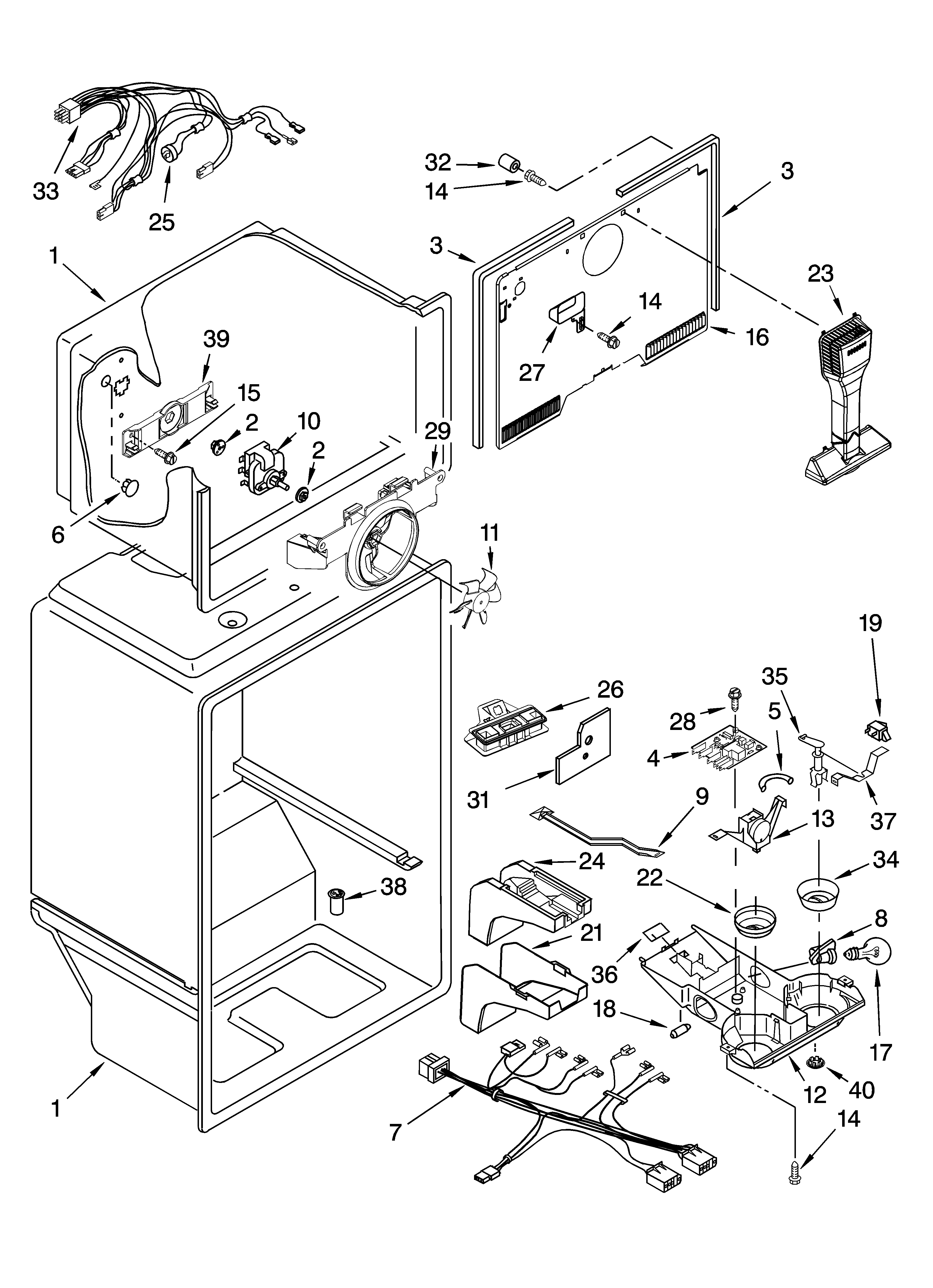 Whirlpool ET8FTEXMB02 liner parts diagram