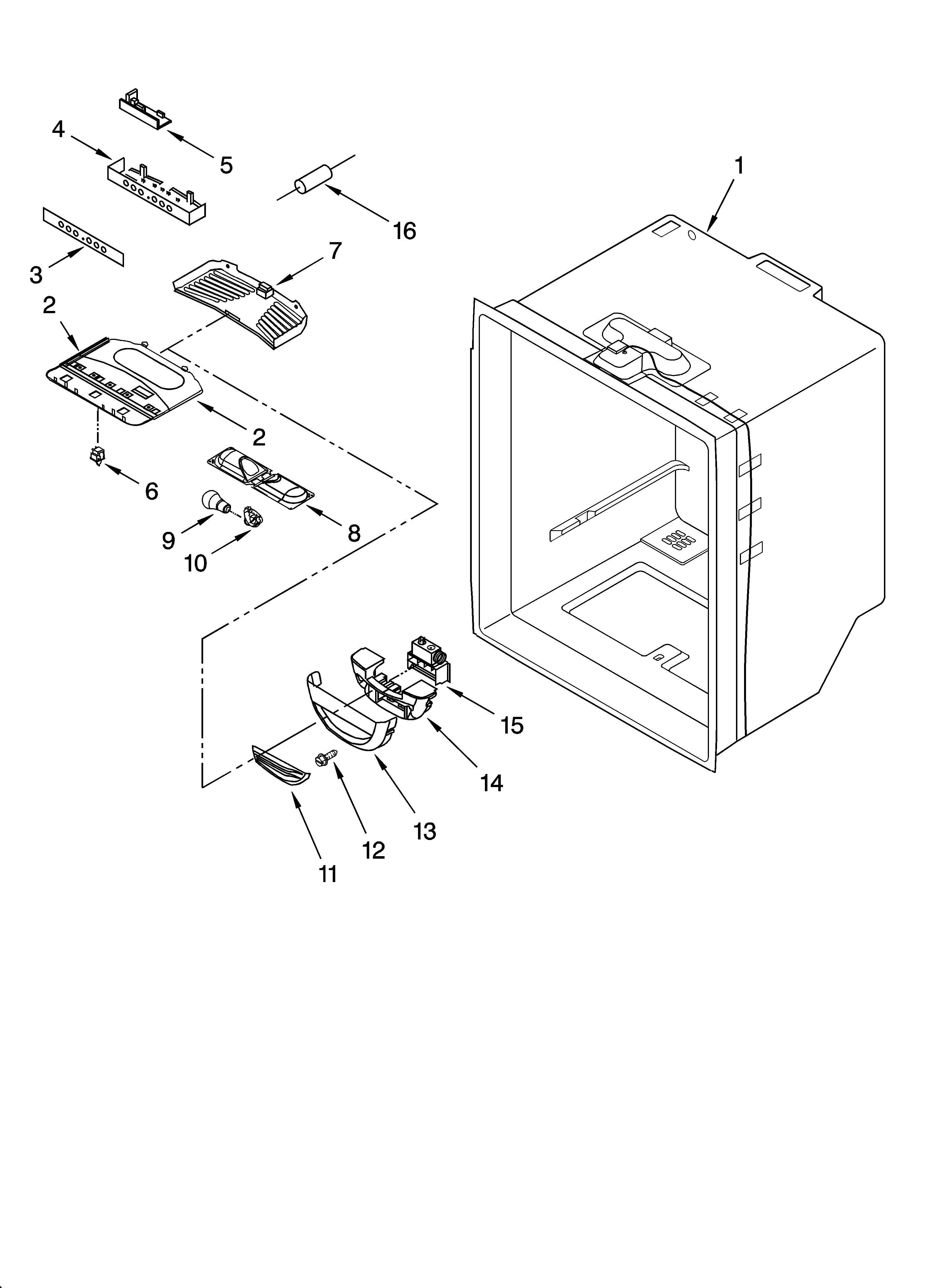 Whirlpool GB9SHDXPS00 refrigerator liner parts diagram