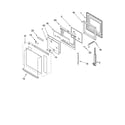 Whirlpool GBD307PDQ10 oven door parts diagram