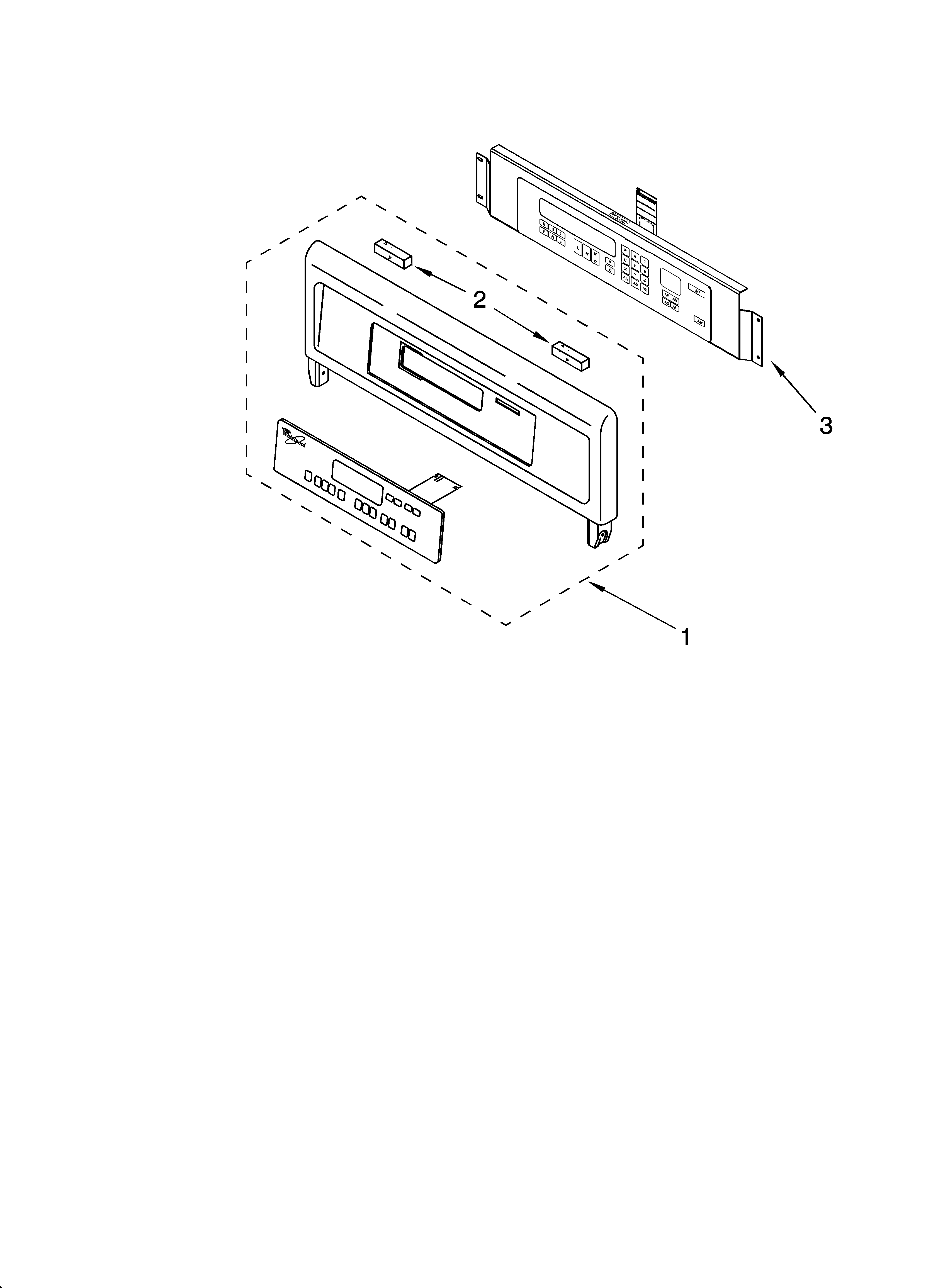 Whirlpool GBD307PDT10 control panel parts diagram