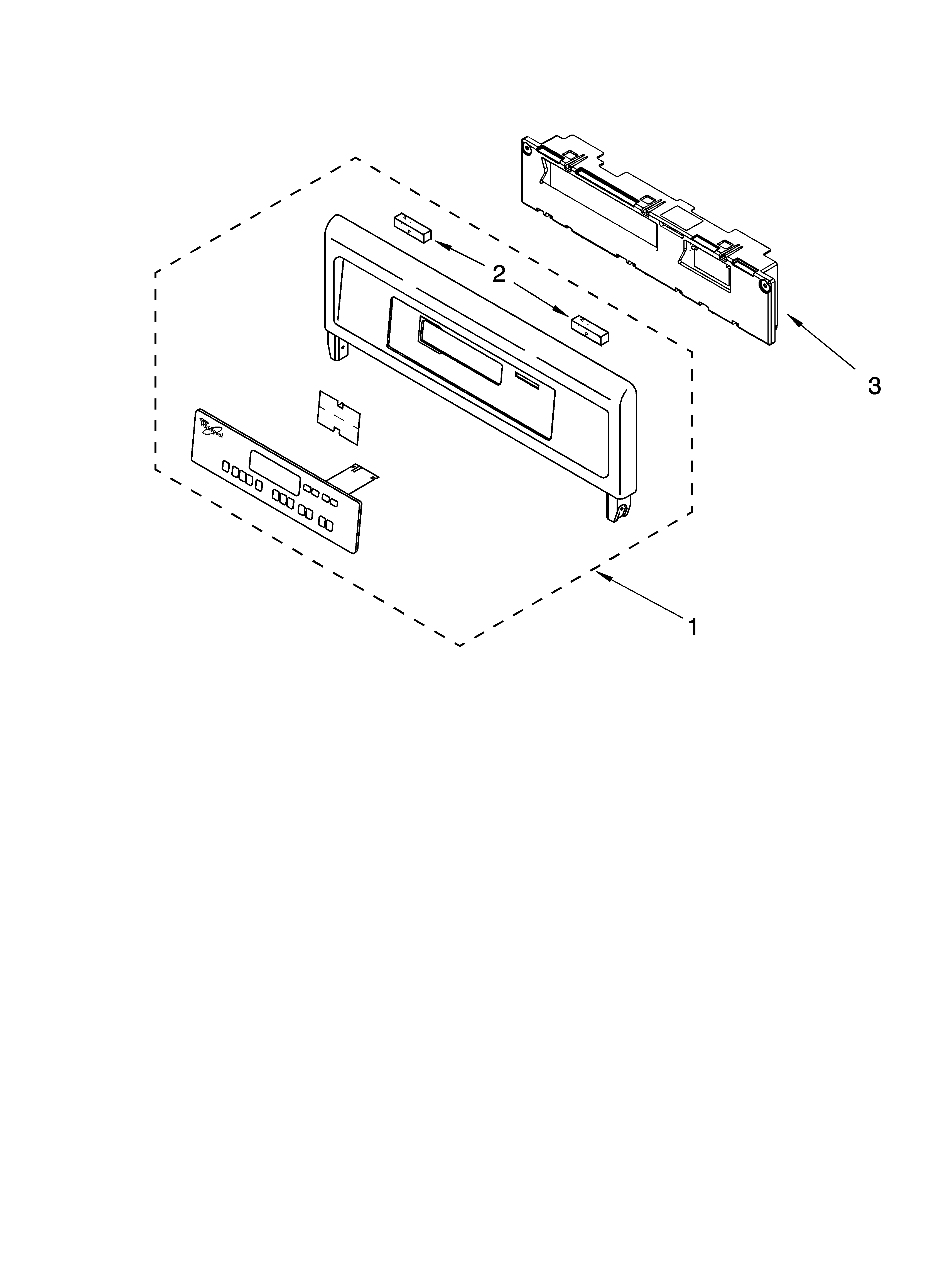 Whirlpool GBS307PDB12 control panel parts diagram