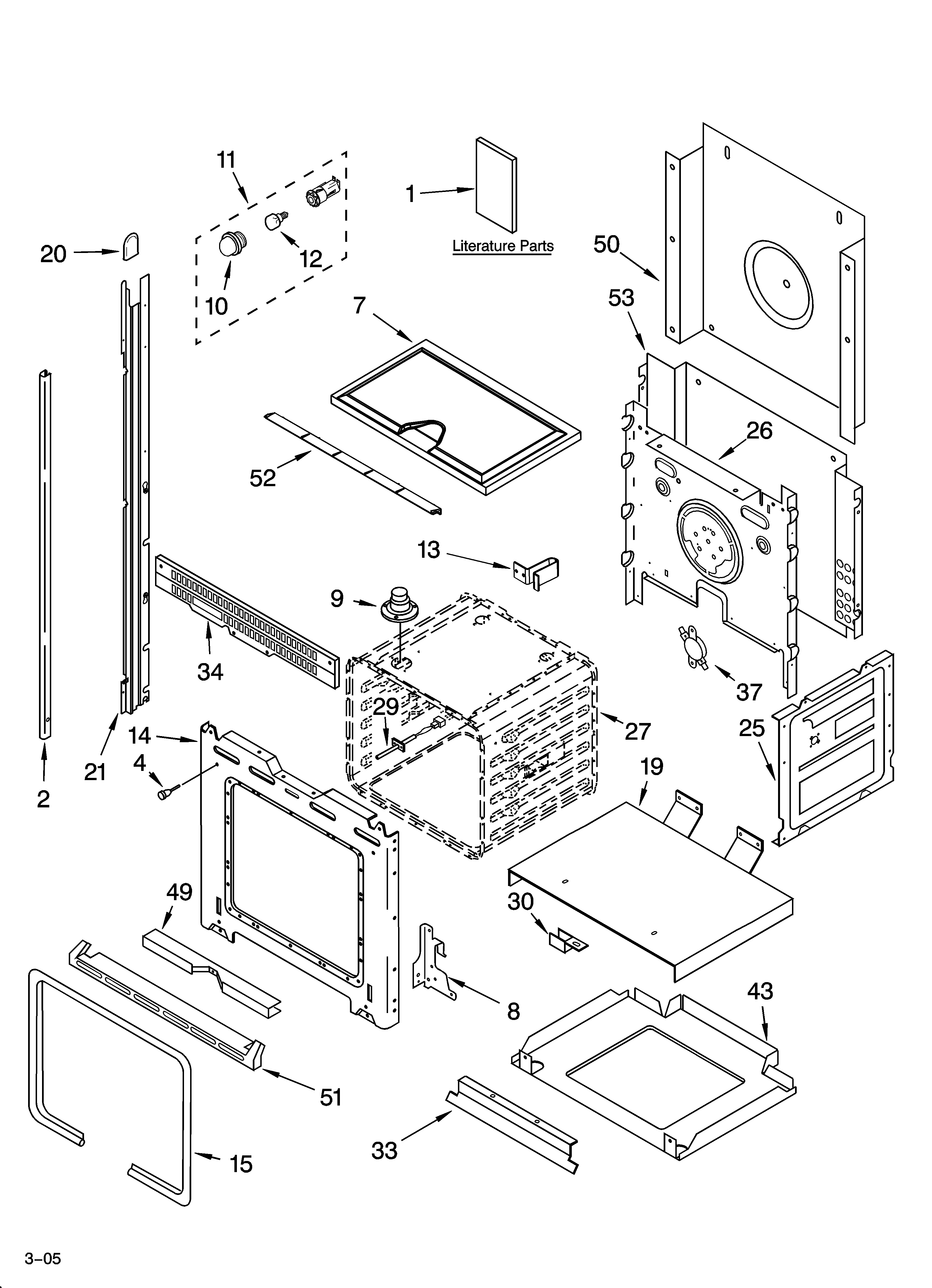 Whirlpool GMC275PDS08 oven parts diagram