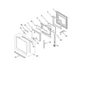 Whirlpool GMC275PDS08 oven door parts diagram