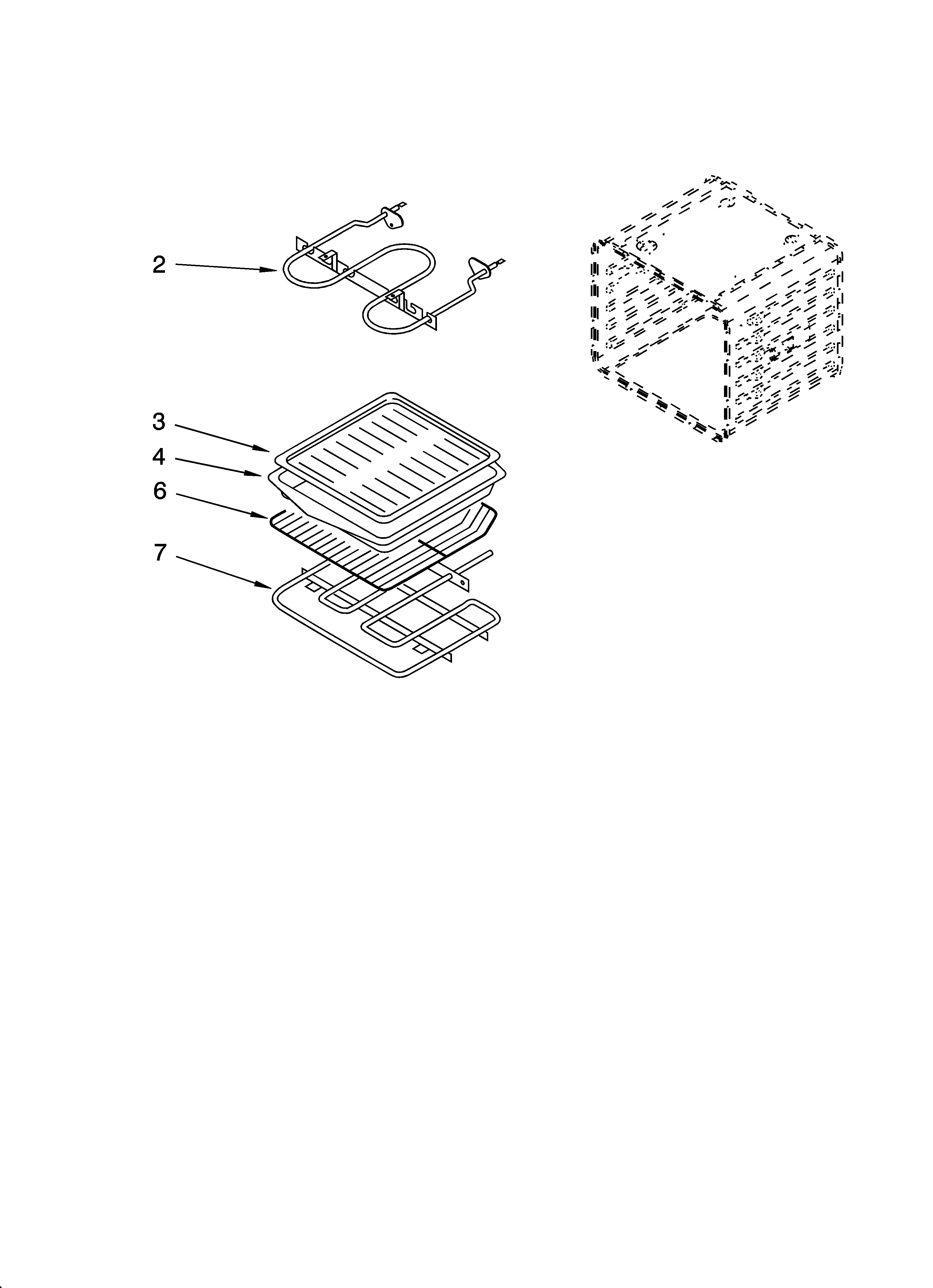 Whirlpool GMC275PDS08 internal oven parts diagram