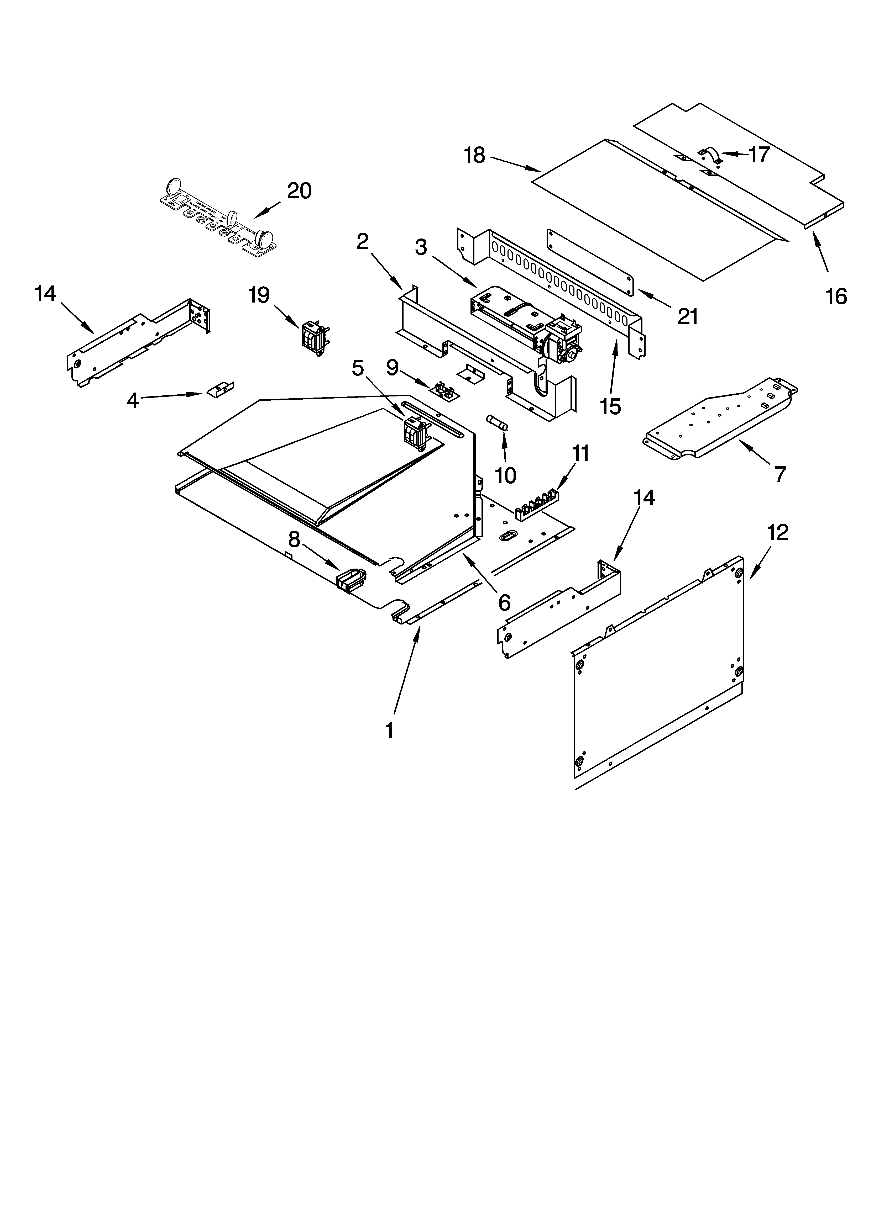Whirlpool GMC275PDS08 top venting parts, optional parts diagram