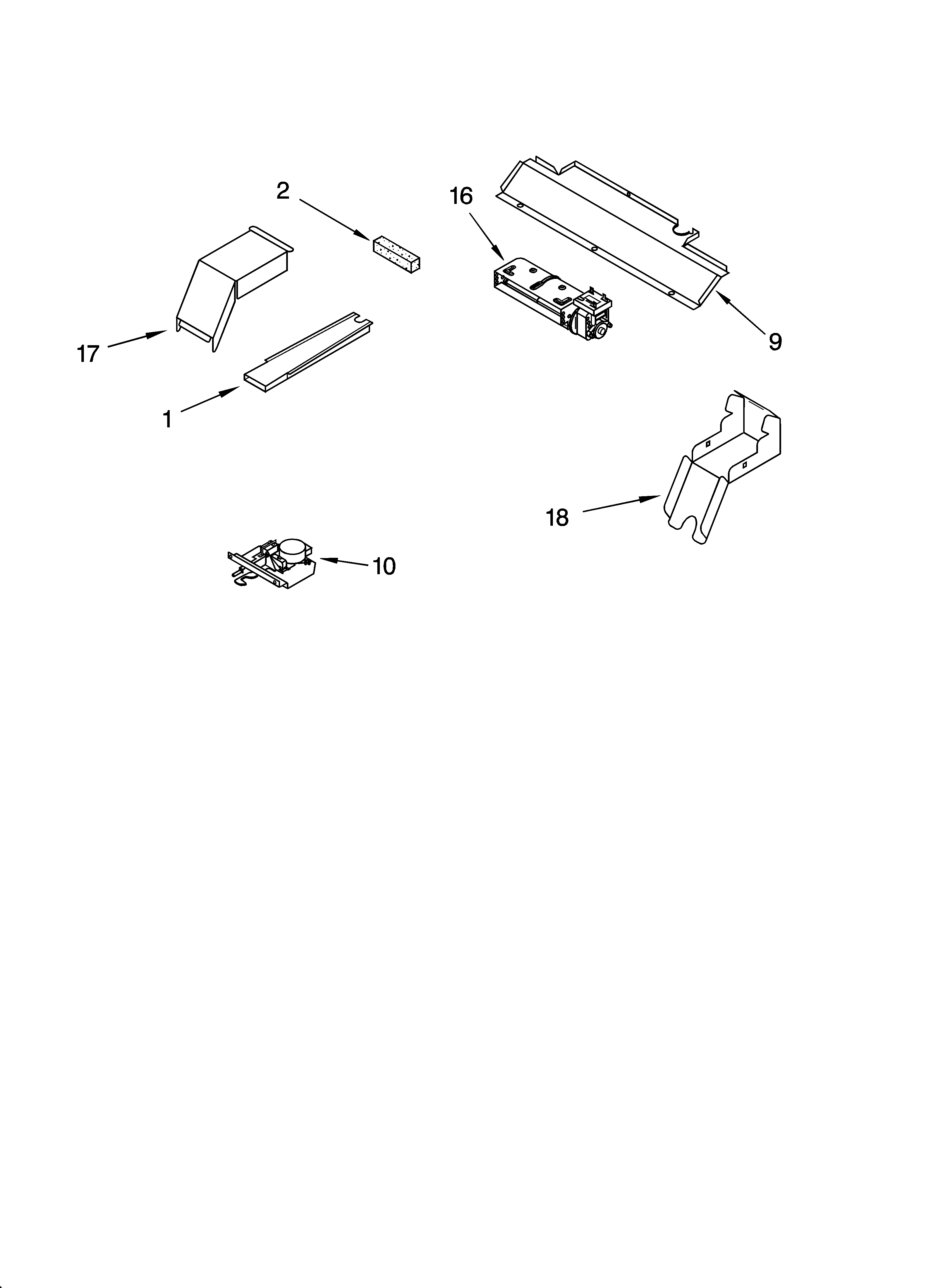 Whirlpool GMC305PDT08 latch parts diagram