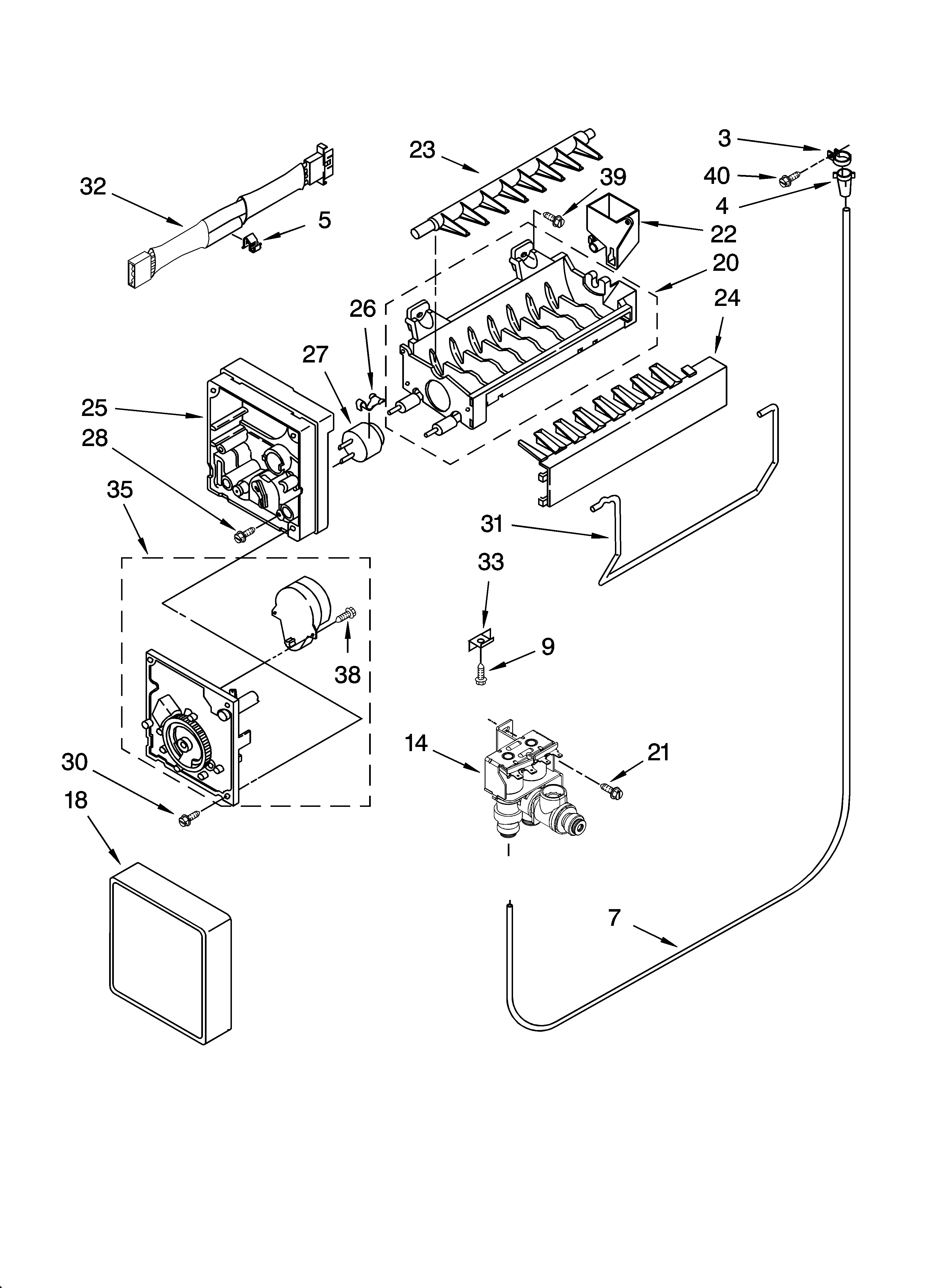 Whirlpool GR2SHWXPS00 icemaker parts diagram